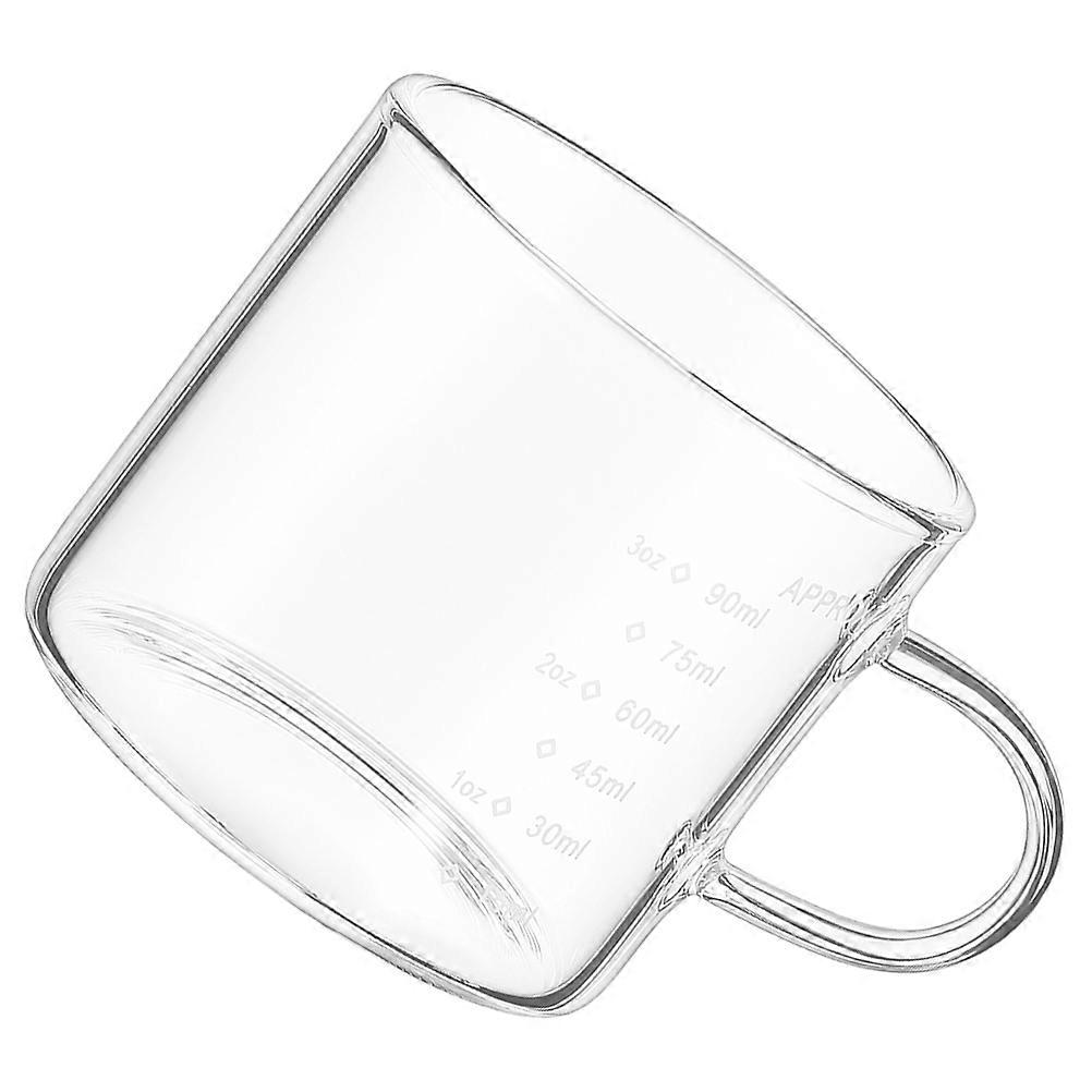 Transparent Glass Milk Cup for Drinking with Scale 1 Piece High Borosilicate