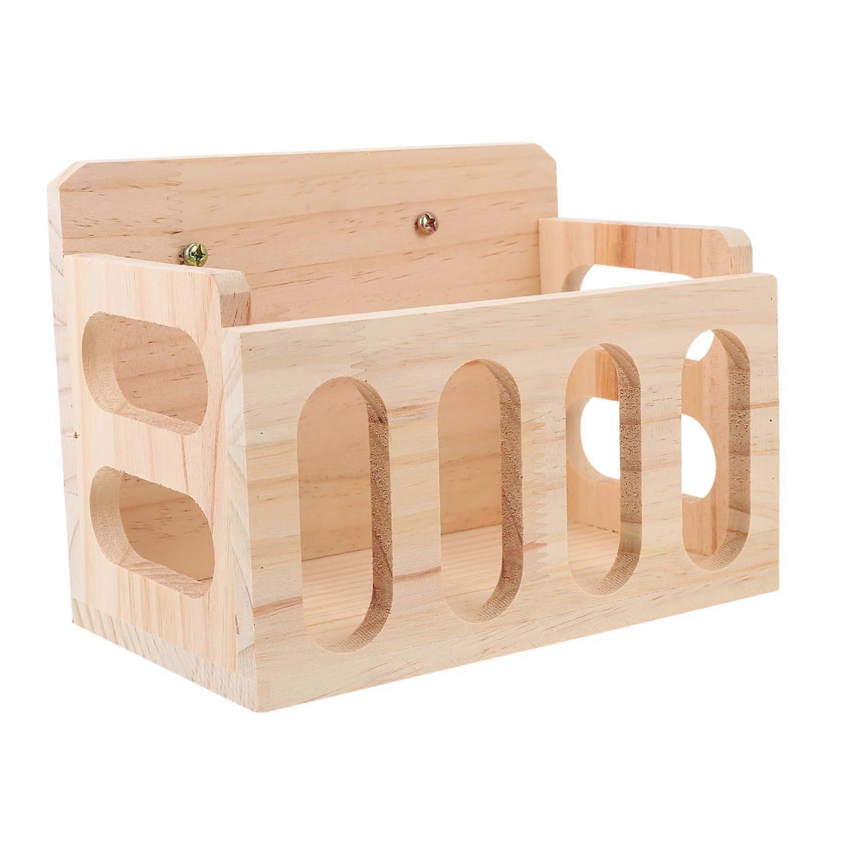 Wooden feeding station for small animals, multifunctional hay rack, waterproof and durable design