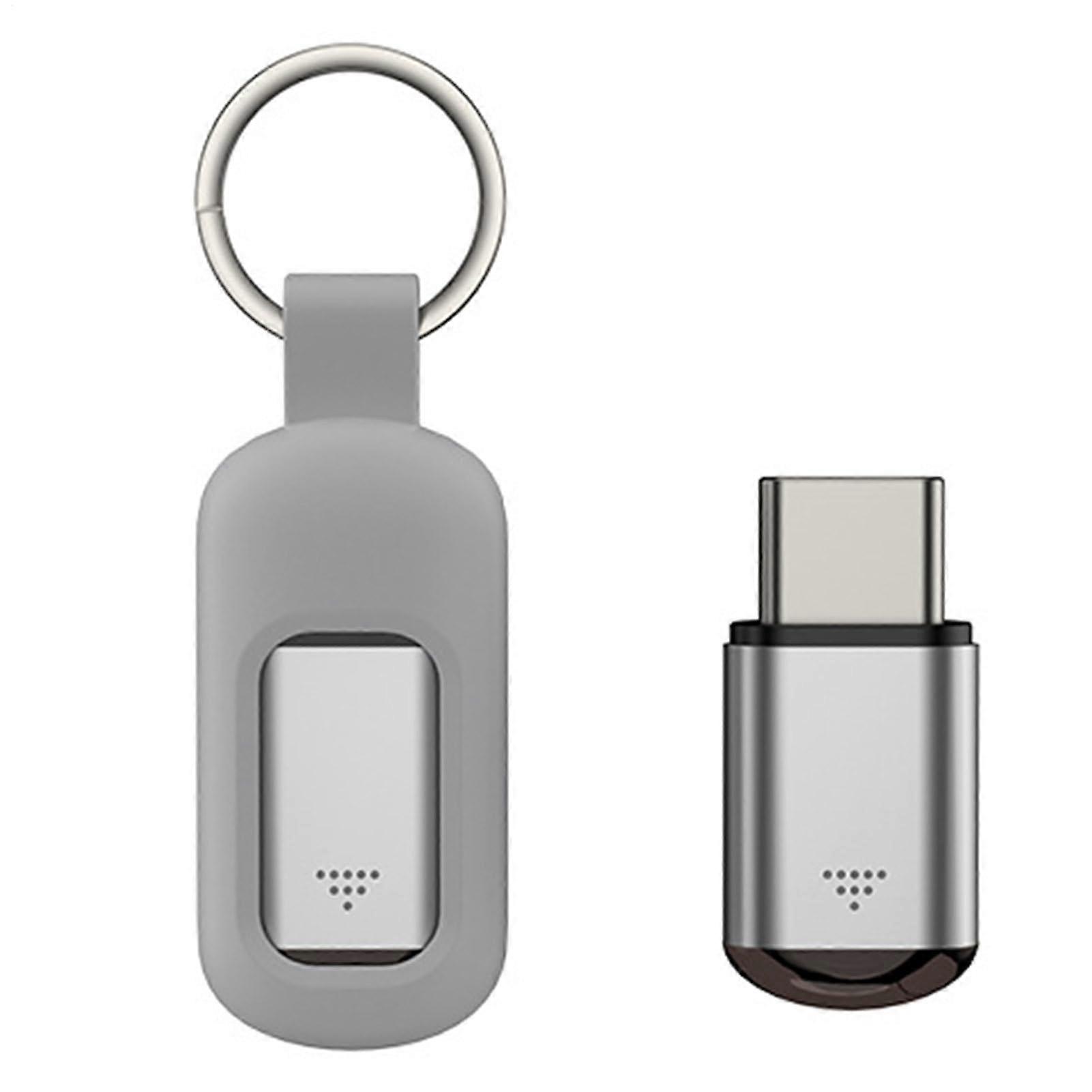 Mini Smartphone IR Remote Control Adapter with USB C for Air Conditioning and Television - Silver Infrared Transmitter