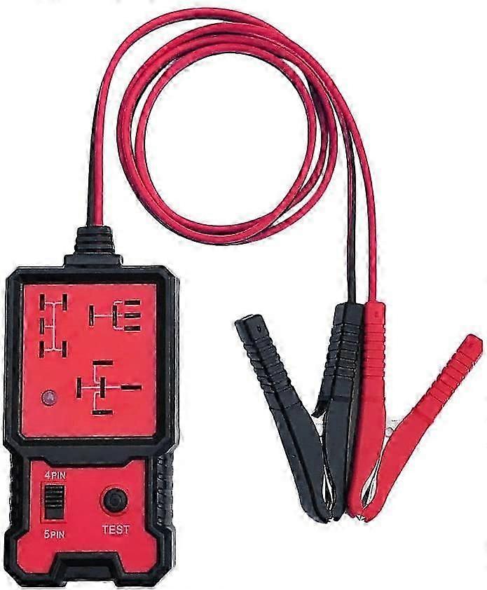 12V Car Battery Checker Electronic Relay Tester with Clips Auto Relay Diagnostic Tool