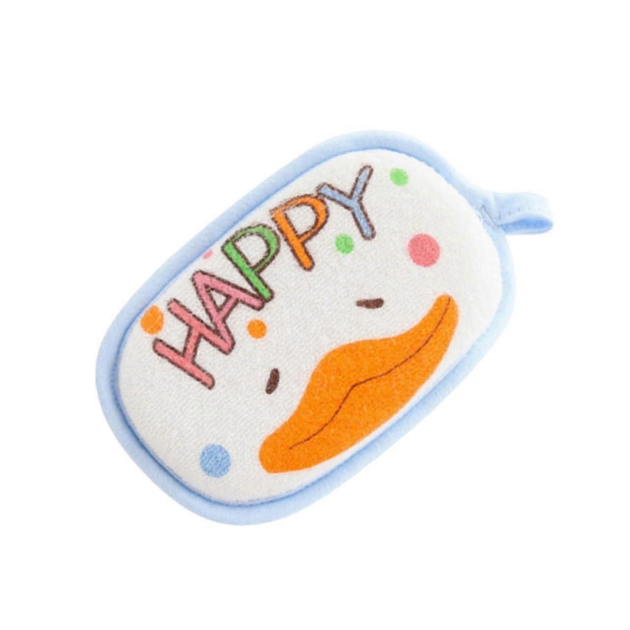 Bath Towel Sponge for Newborns Gentle Cartoon Bath Scrubber with Hanging Rope Durable Soft Sponge for Sensitive Skin Easy Grip and Quick Drying