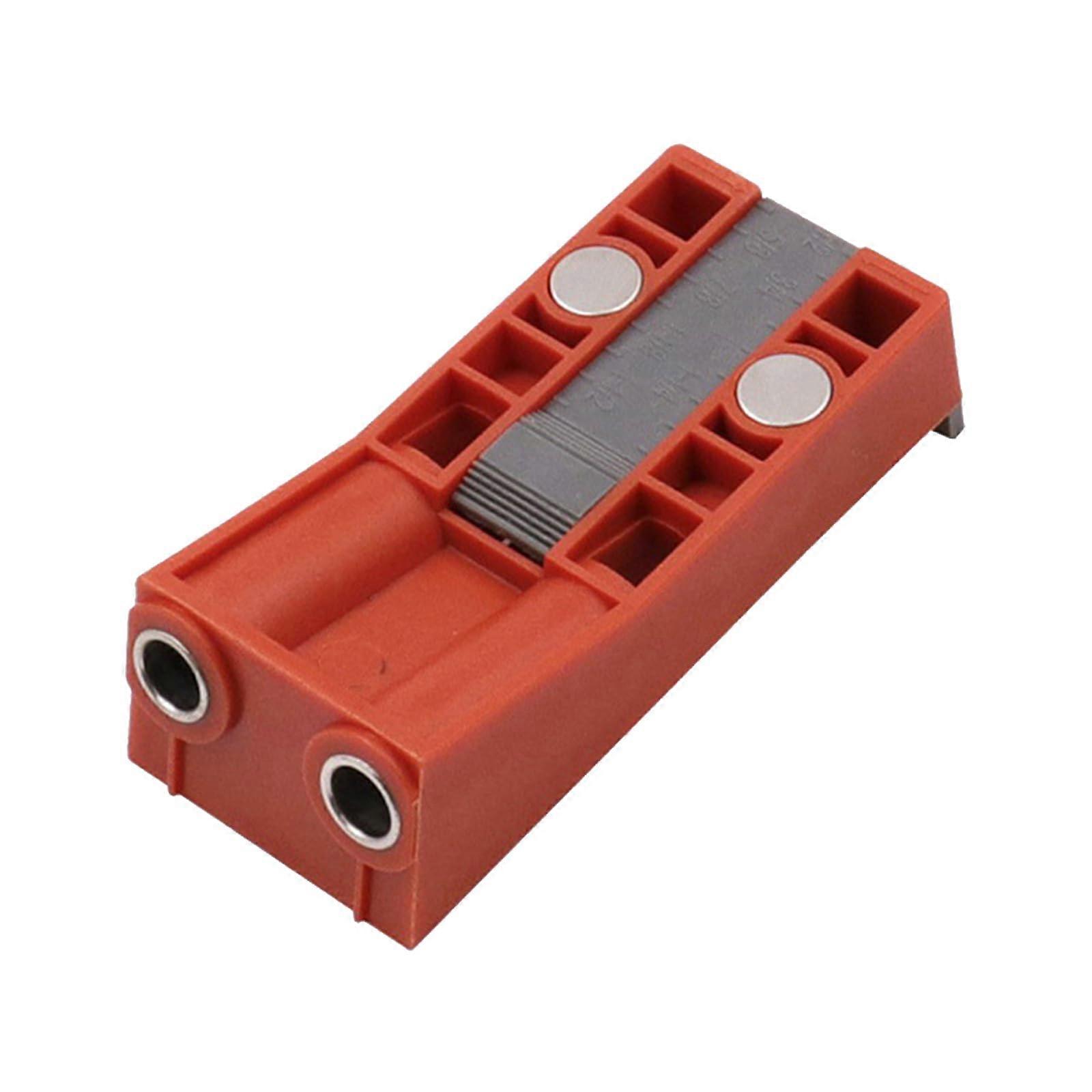 Holzbearbeitungsbohranleitung Doweling Jig For Hole Alignment Self-Centering Magnetic Drill Guide Double Hole Locator