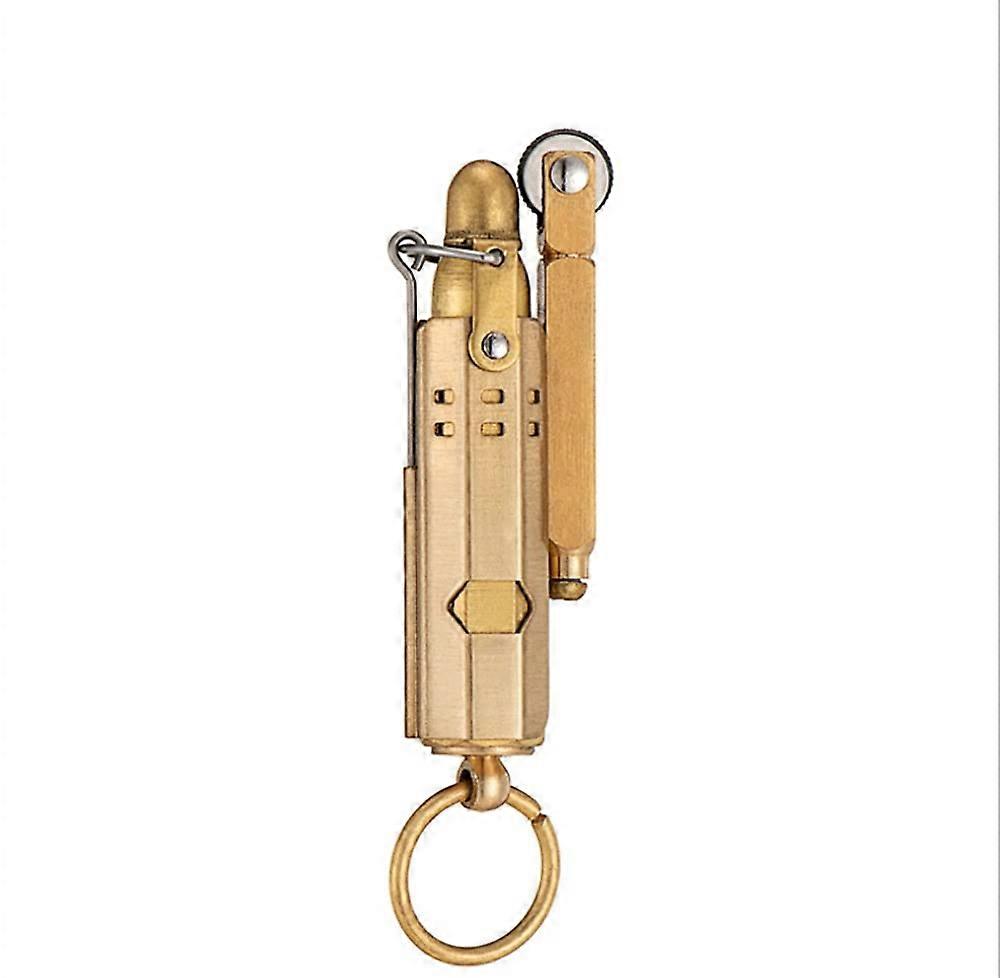 (Sold without Lighter Fluid) Kerosene Reusable Trench Lighter, Classical Design Vintage,Gift(Random color)