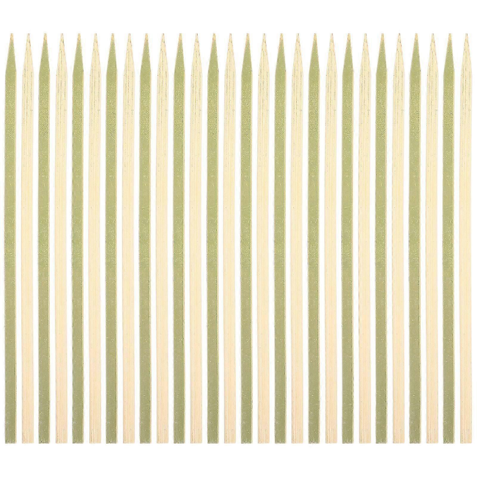 200 PC 이쑤시개 음식 그릴 야외 나무 음식 꼬치 나무 꼬치 스틱 나무 바베큐 꼬치 플랫 이쑤시개