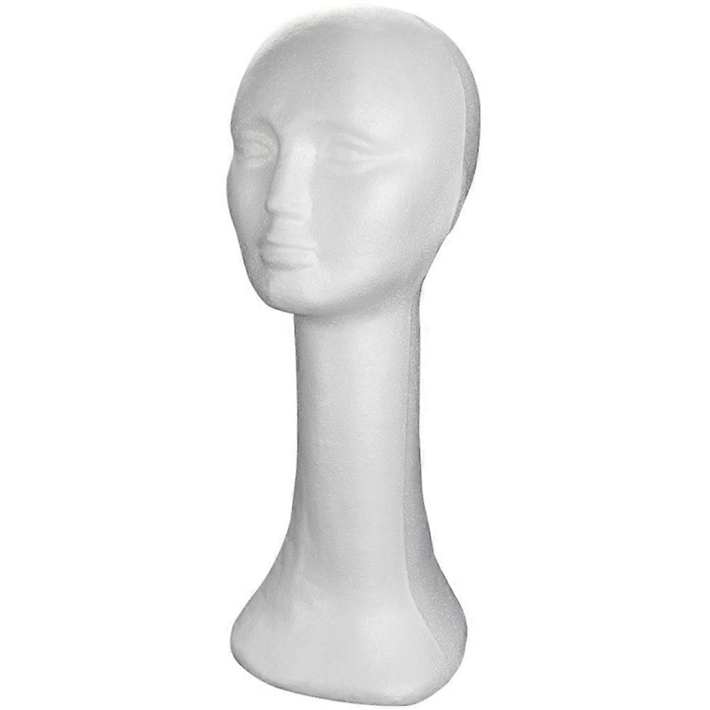White Foam Mannequin Head Hat Stand for Storage Use Stable Base Suitable for Home or Store Display