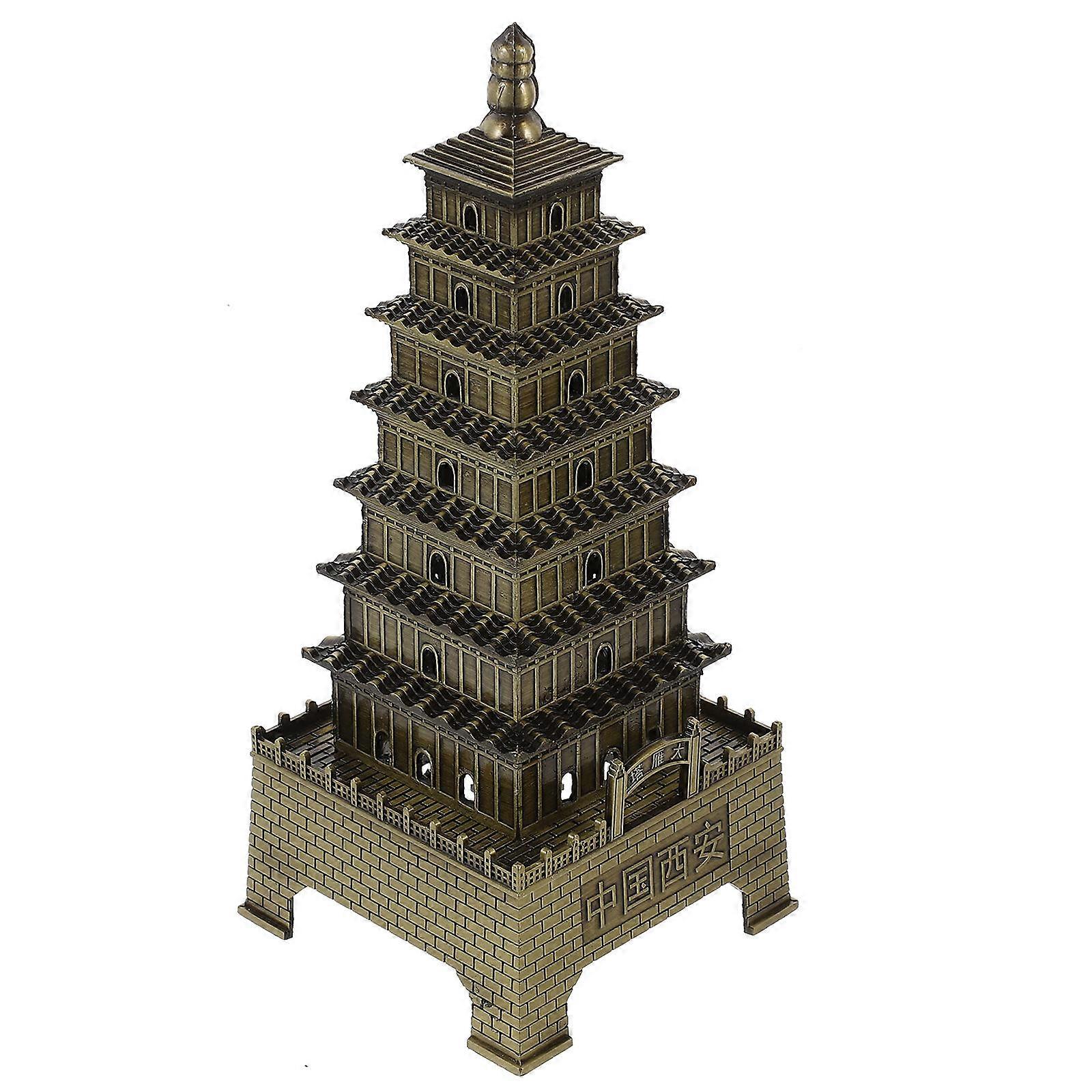 Tower Figurine, Unique Model, Desktop Decor, Elegant Office Ornament, Cultural Craftsmanship for Enthusiasts
