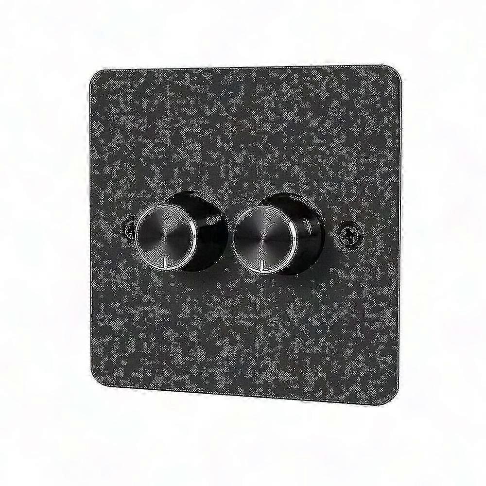 12V-24V LED Dimmer Switch, 2 Gang 120W Wall Push On/Off Rotary Control Dimmer for DC Lighting