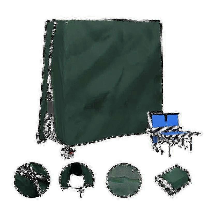 Housse de table de ping-pong d’extérieur étanche à l’eau et à la poussière 165x70x185cm pour tables de ping-pong vertes