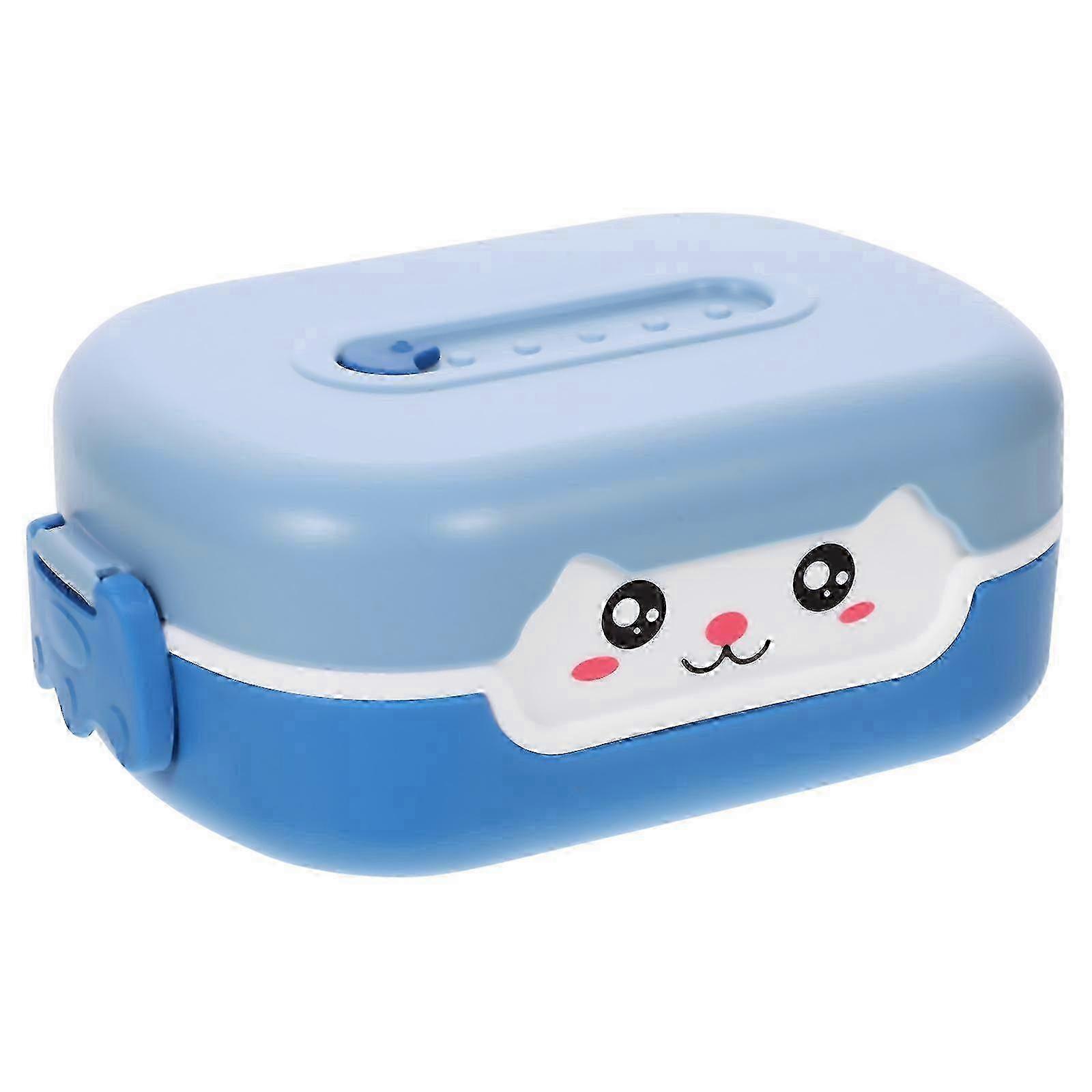 Reusable Microwave Safe Bento Lunch Box Portable Food Container in Blue