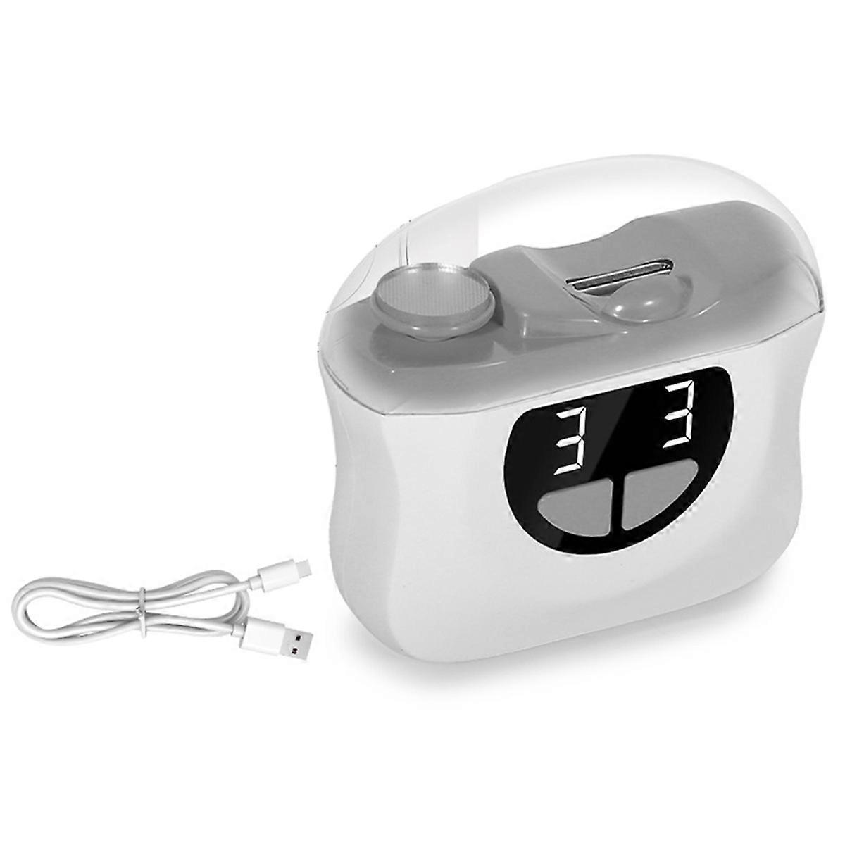 Electric Nail Clippers Automatic Manicure Trimmer with Light B