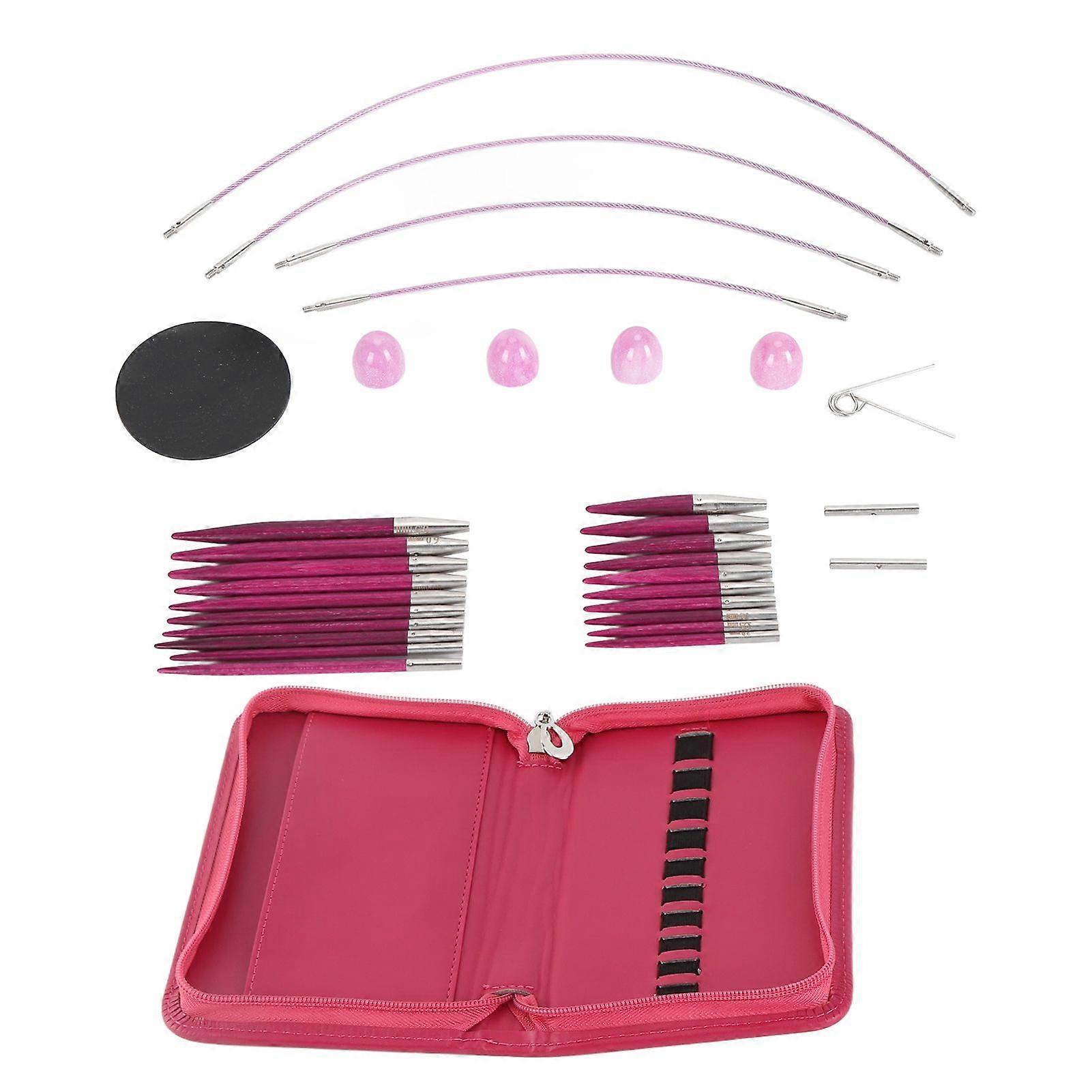 Circular Knitting Needle Set Interchangeable Detachable Knitting Needles Set for Sewing Crafts