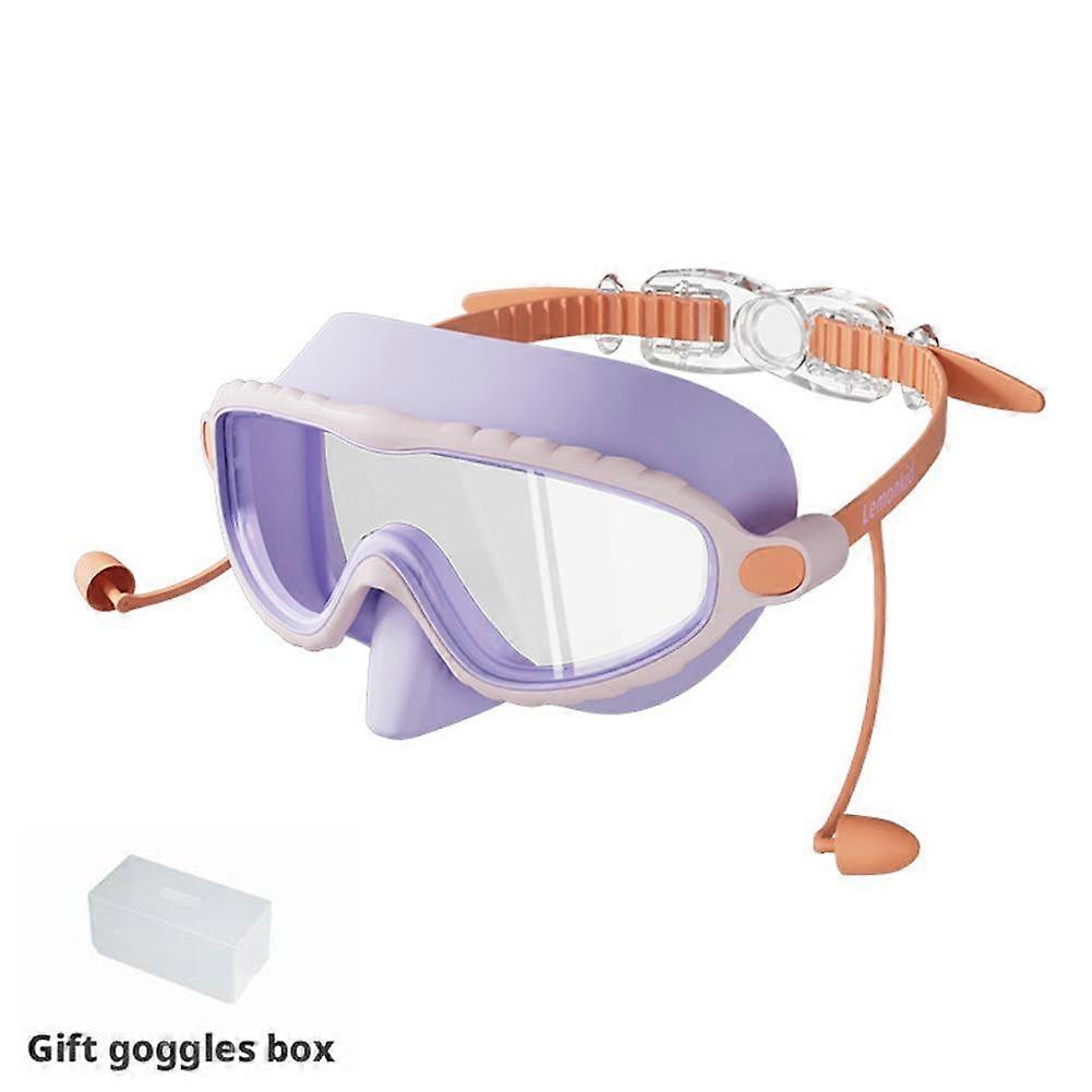 Nose Protection Swimming Goggles with HD Large Frame, Anti-Fog Tech, and Comfortable Fit for Ages 4-16