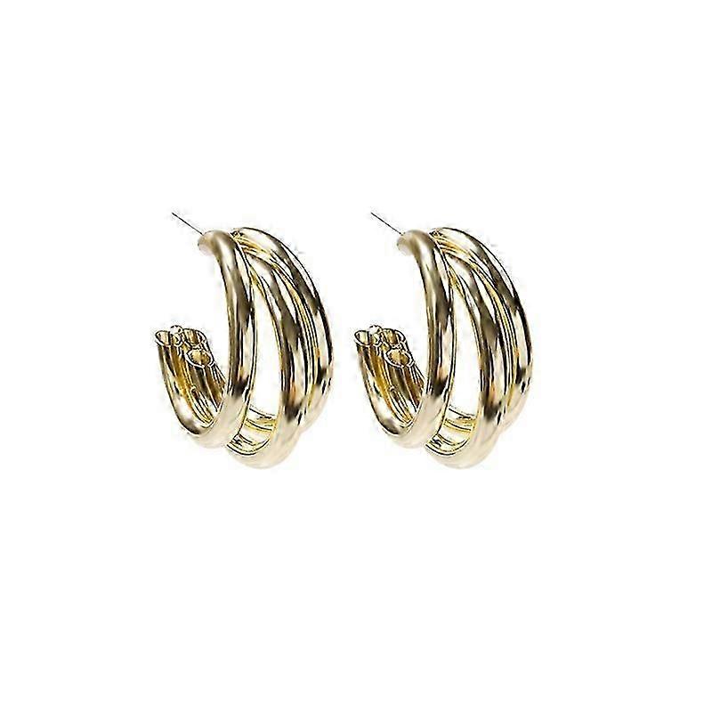 925 silver needle earrings multi layer statement jewellery