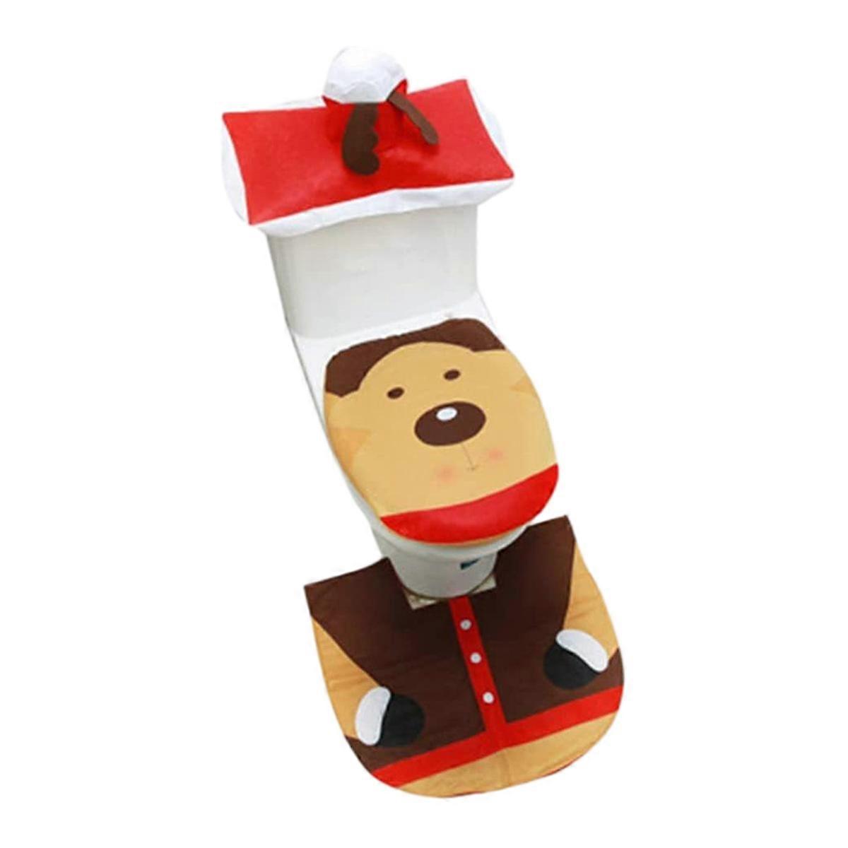 Bathroom decoration three-piece set, 11 inches, with a variety of holiday patterns to add atmosphere
