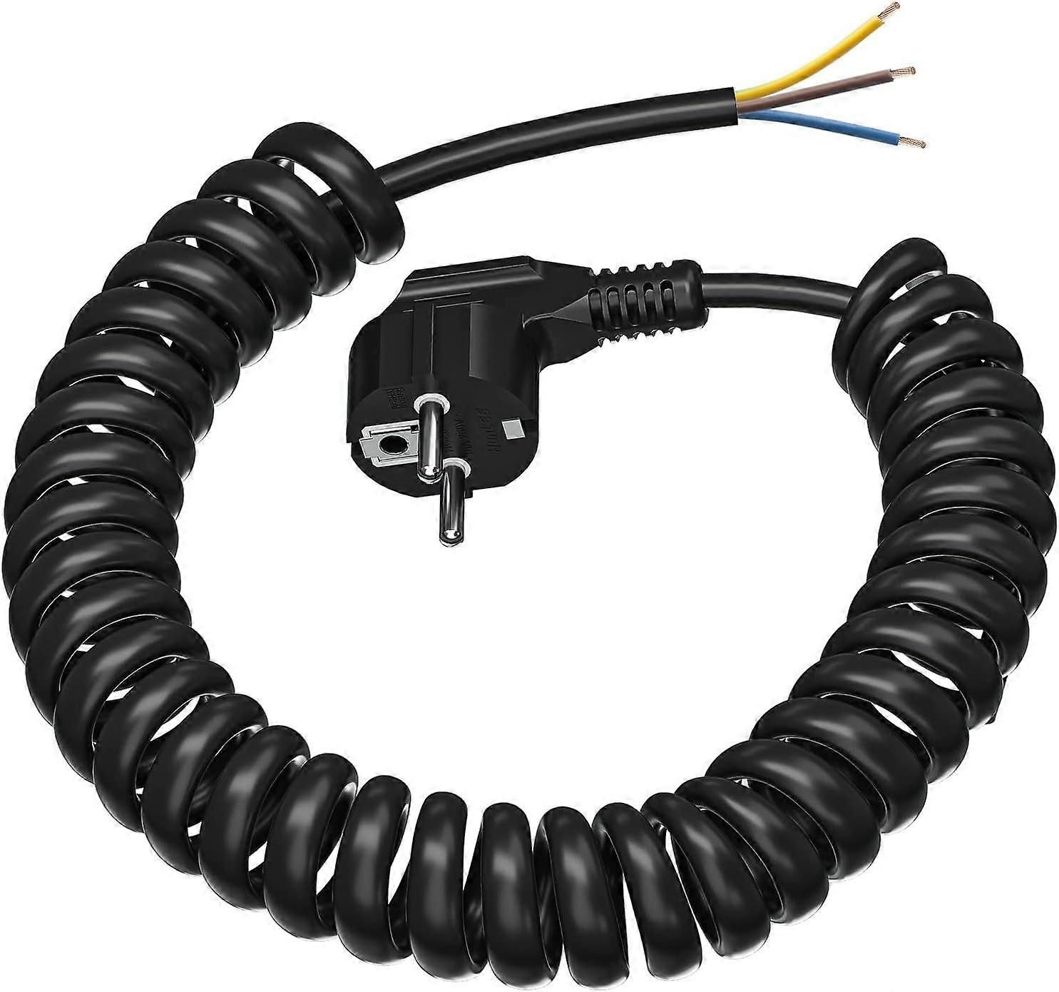 Grounding contact extension cable - 3M. Connection spiral cable plastic cable