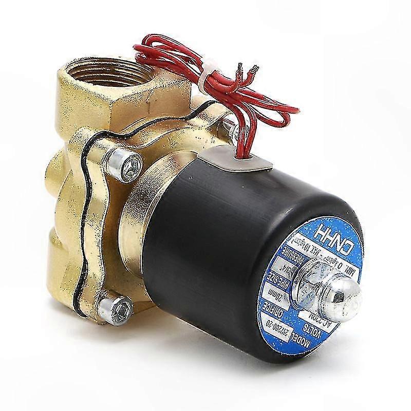 220V 2-Way Solenoid Valve for Water, Oil, Air, and Gas Applications with 3/4" Port Size