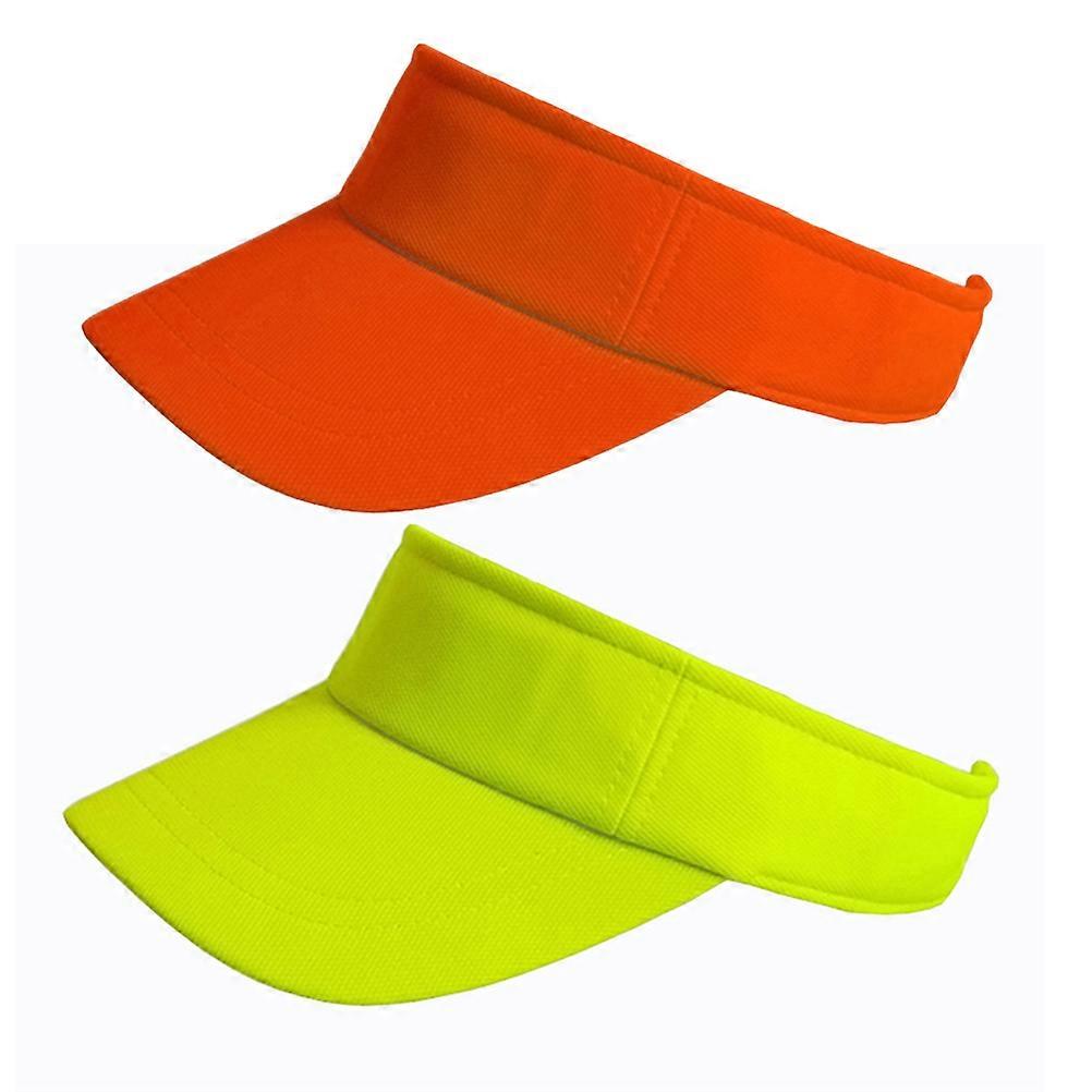 Visor Hat Cotton for Outdoor Use Orange Lightweight Durable One Size Fits Most