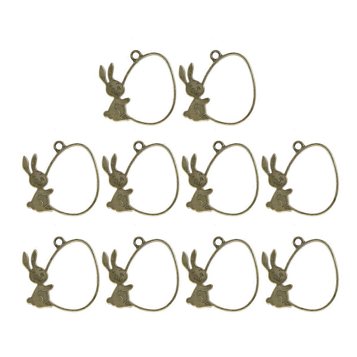 Alloy Pendant Frame for Jewelry Making Multi Color Durable DIY Charm Pendants 10pcs