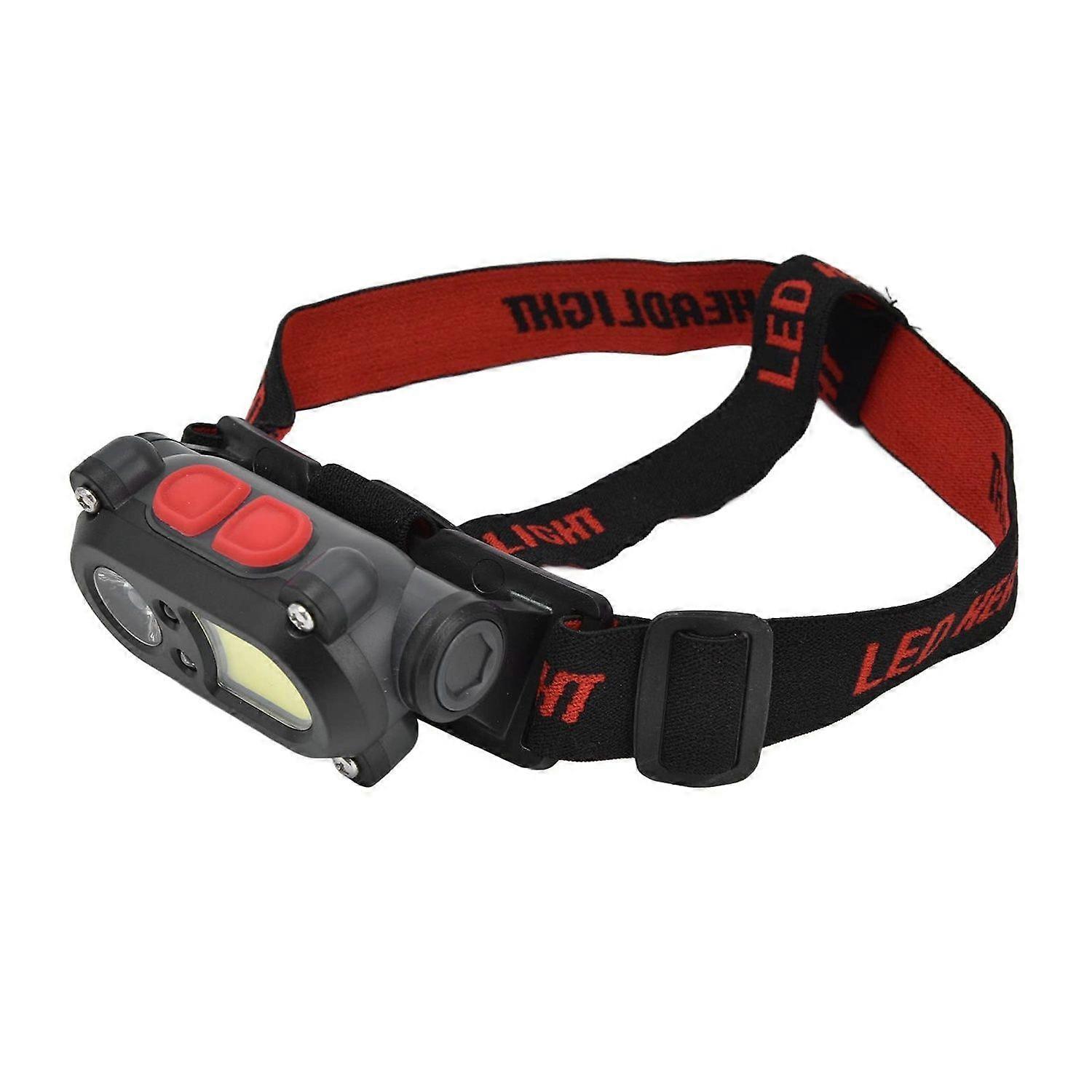 LED Headlamp, LED Headlamp Flashlight 6 Lighting Modes LED Rechargeable Headlight Waterproof Motion Sensor LampC(Black)