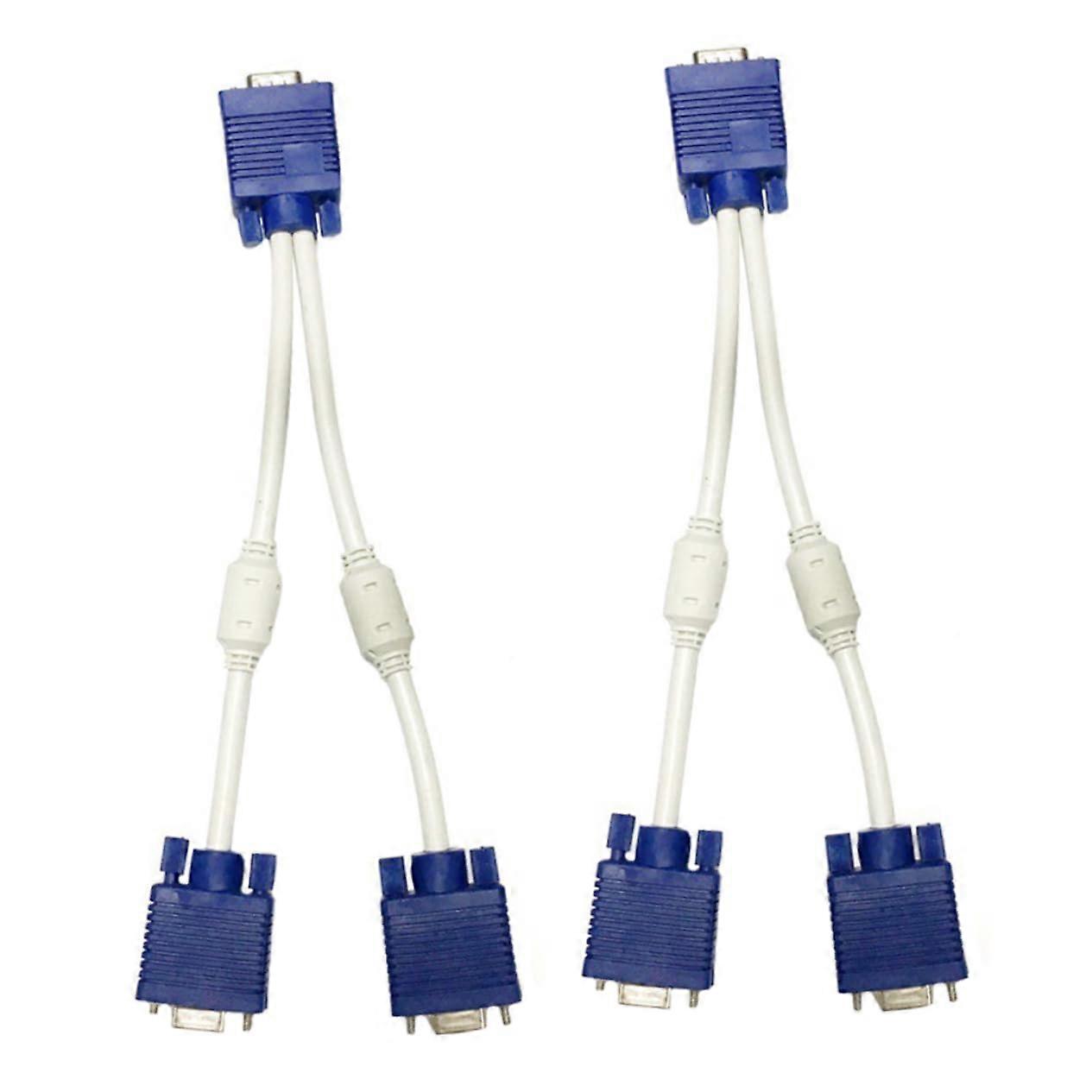Vga Adapter 2Pieces Dual Female Video Splitter Cable, Vga Splitter Monitor Cable, Easy Install Extension
