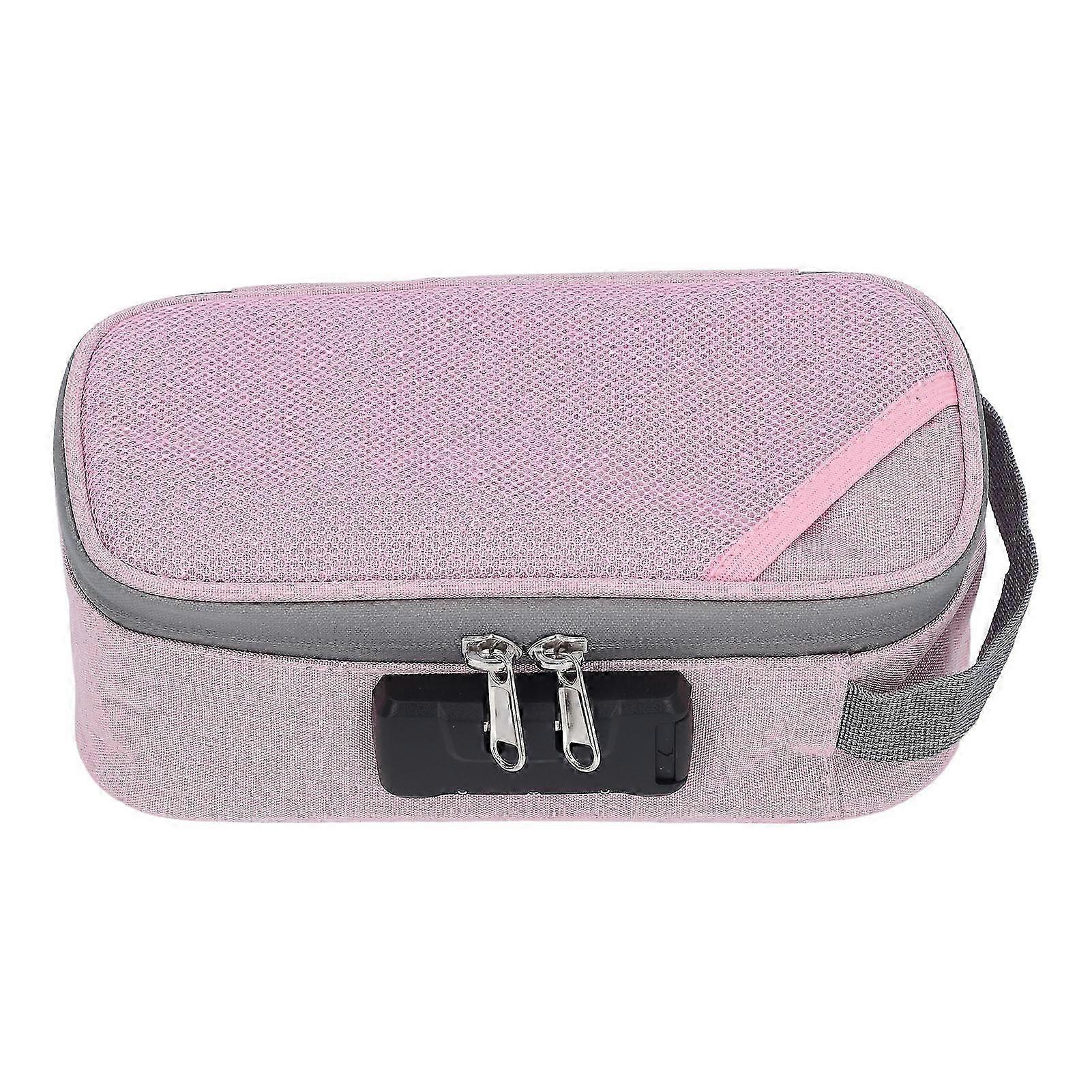 Portable Pink Smell Proof Bag with Lock Activated Carbon Case