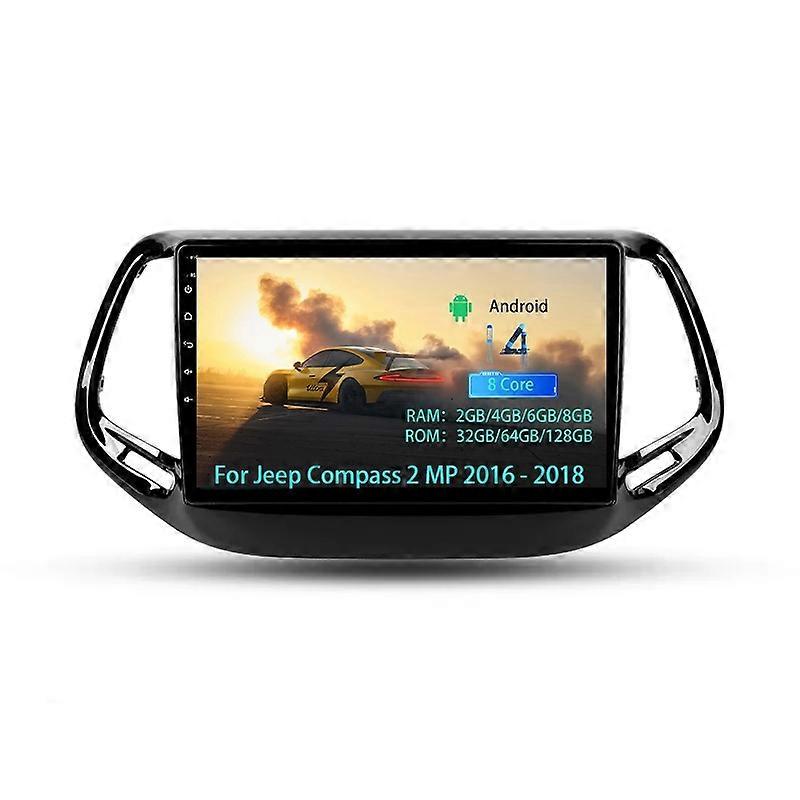 Android Video Player Carplay Auto For Jeep Compass 2017 2018 2019 Car Radio GPS Stereo Multimedia