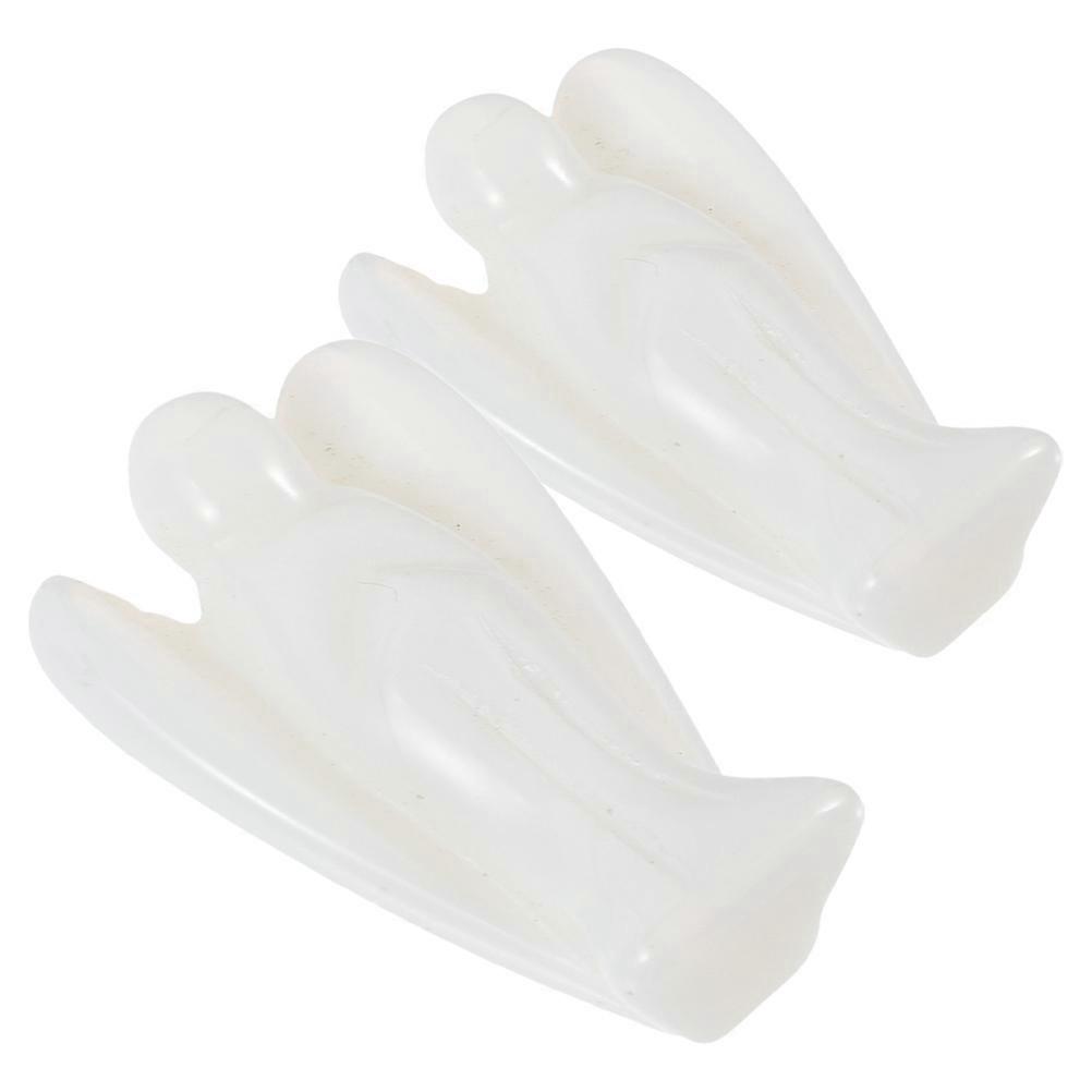 8Pcs Opalite Hand Carved Angel Figurines for and Protection
