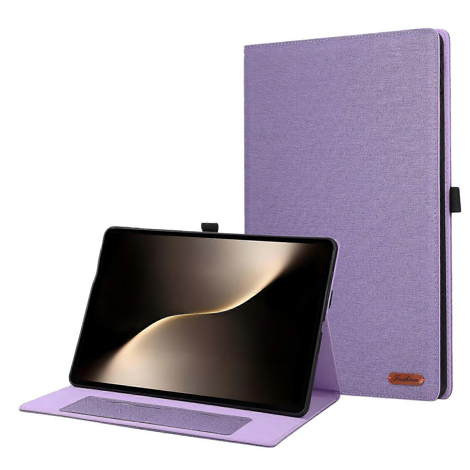 TKdaddy For Honor MagicPad3 Case مع حامل بطاقة حامل قماش نسيج جلد غطاء لوحي أرجواني