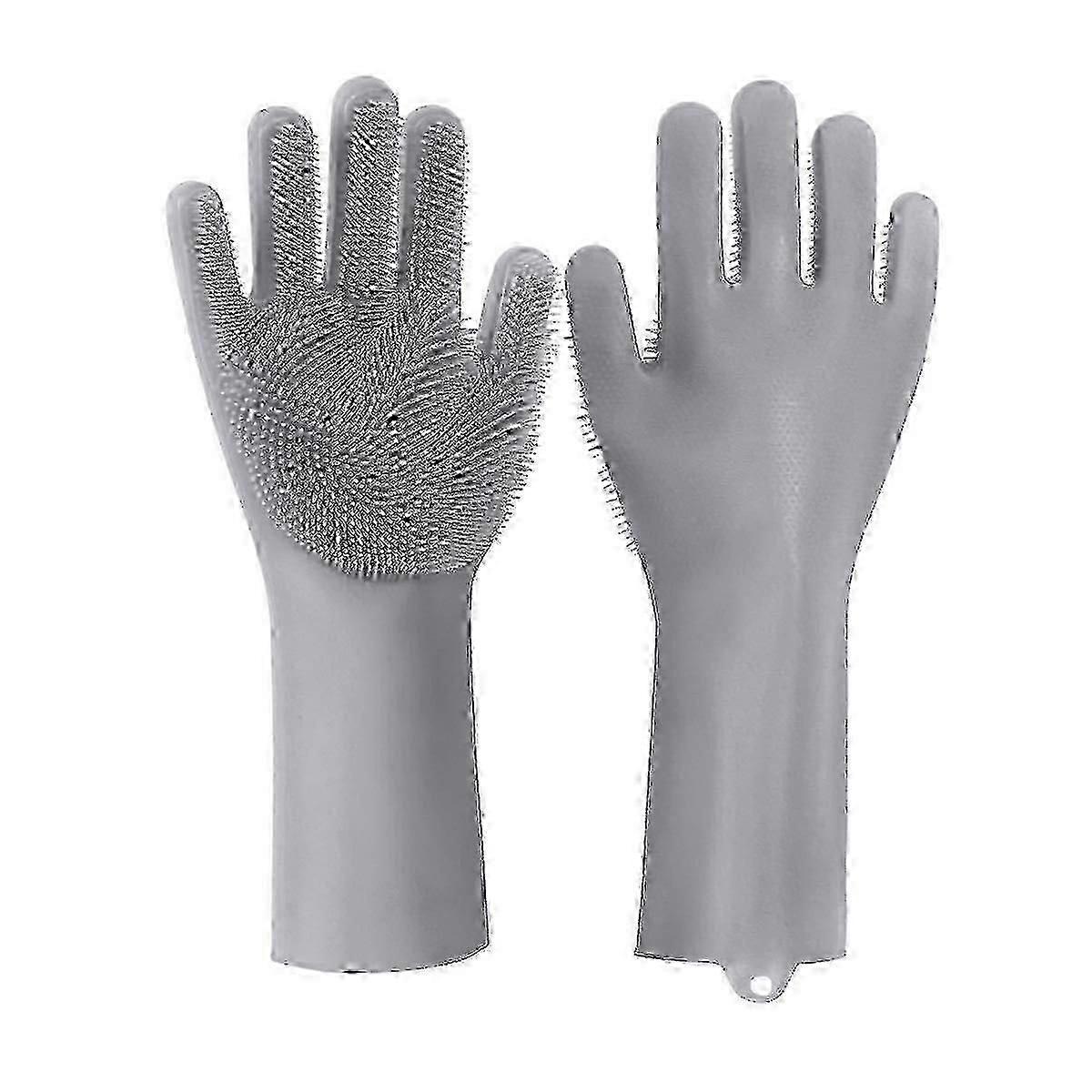 1 par oppvaskhansker gjenbrukbar silikon