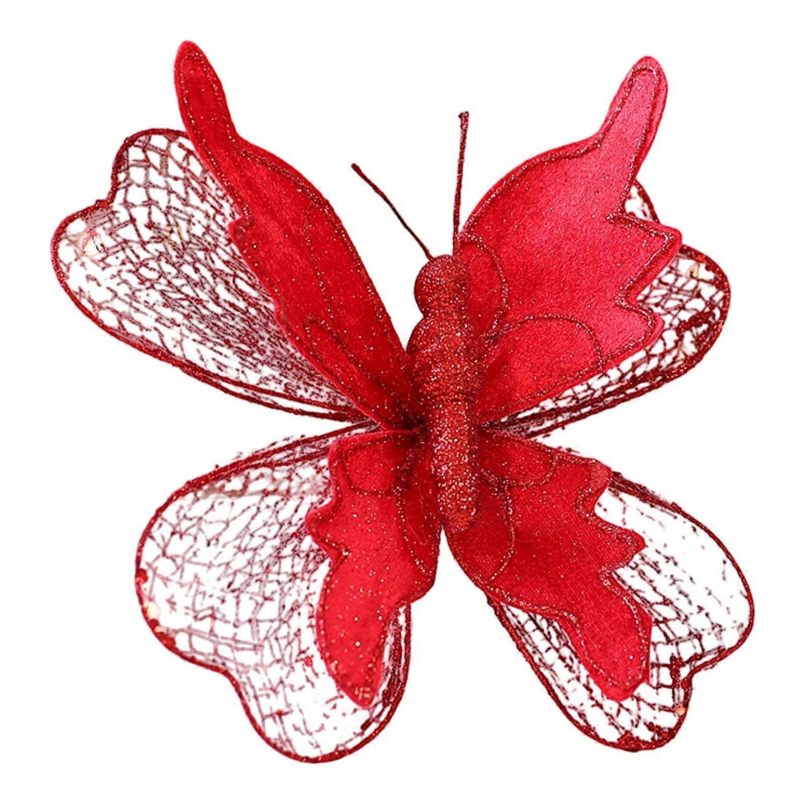 Artificial Butterfly Backdrop Xmas Tree Hanging Ornament Craft Decor Decoration