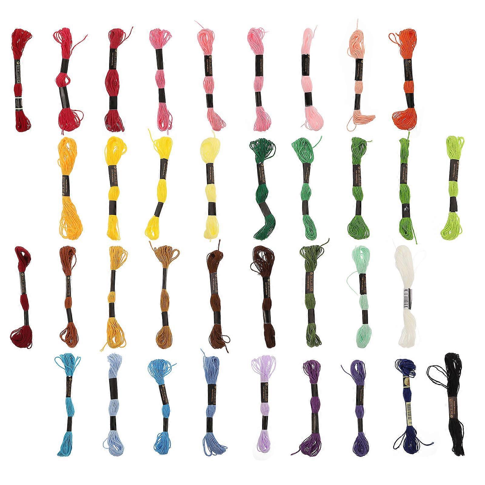 Craft Making 36 Set Assorted Colors Embroidery Threads For Experienced Crafters Rope Weaving