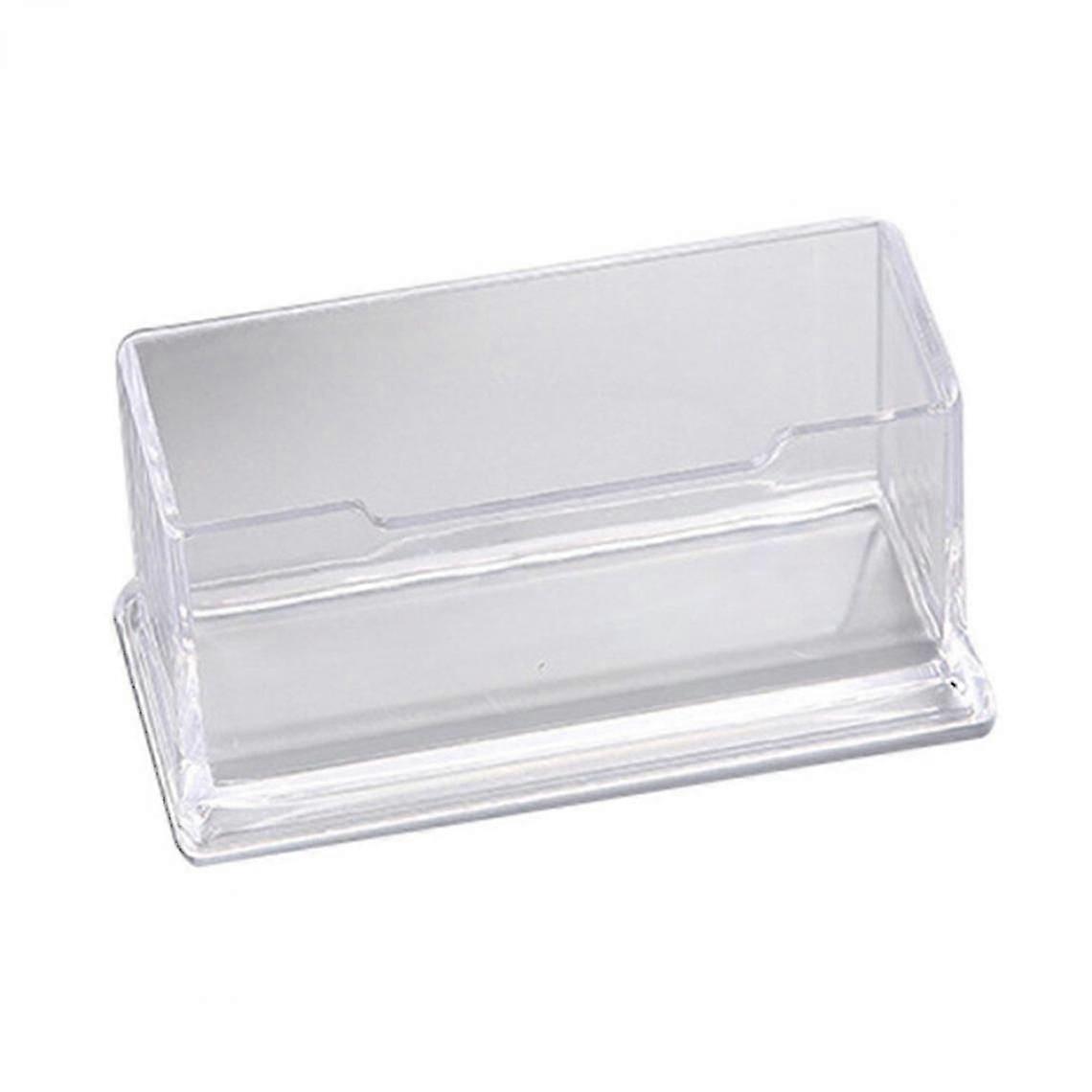 Portable Cleared Business Card Holder Displayed Stand Office Desk Table Business Card Holder Desk Shelf Chest(transparent)