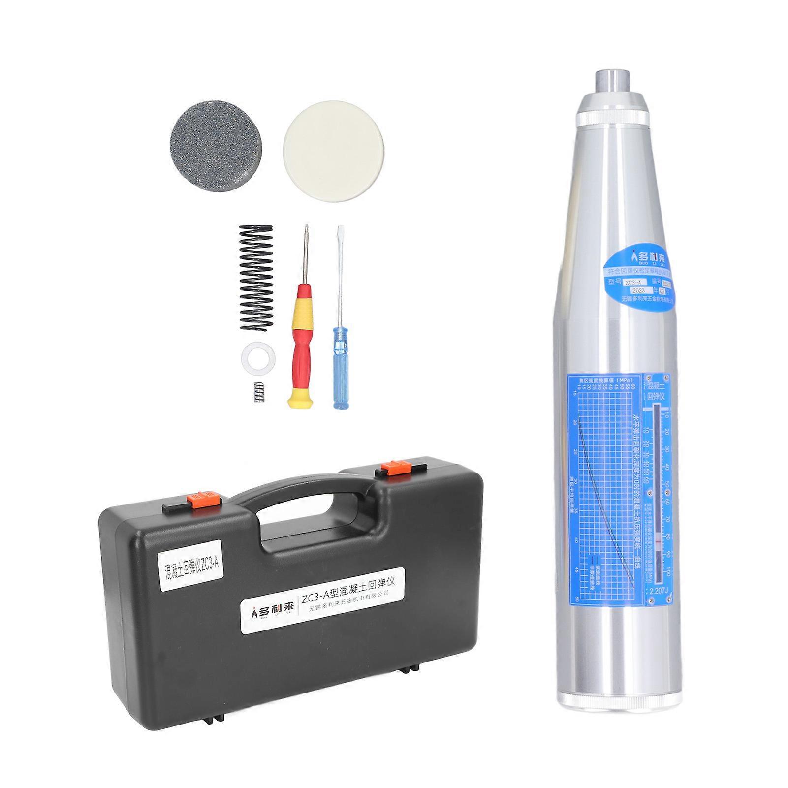 Concrete rebound test hammer, compressive strength measuring tool, Schmidt ZC3 A resiliometer