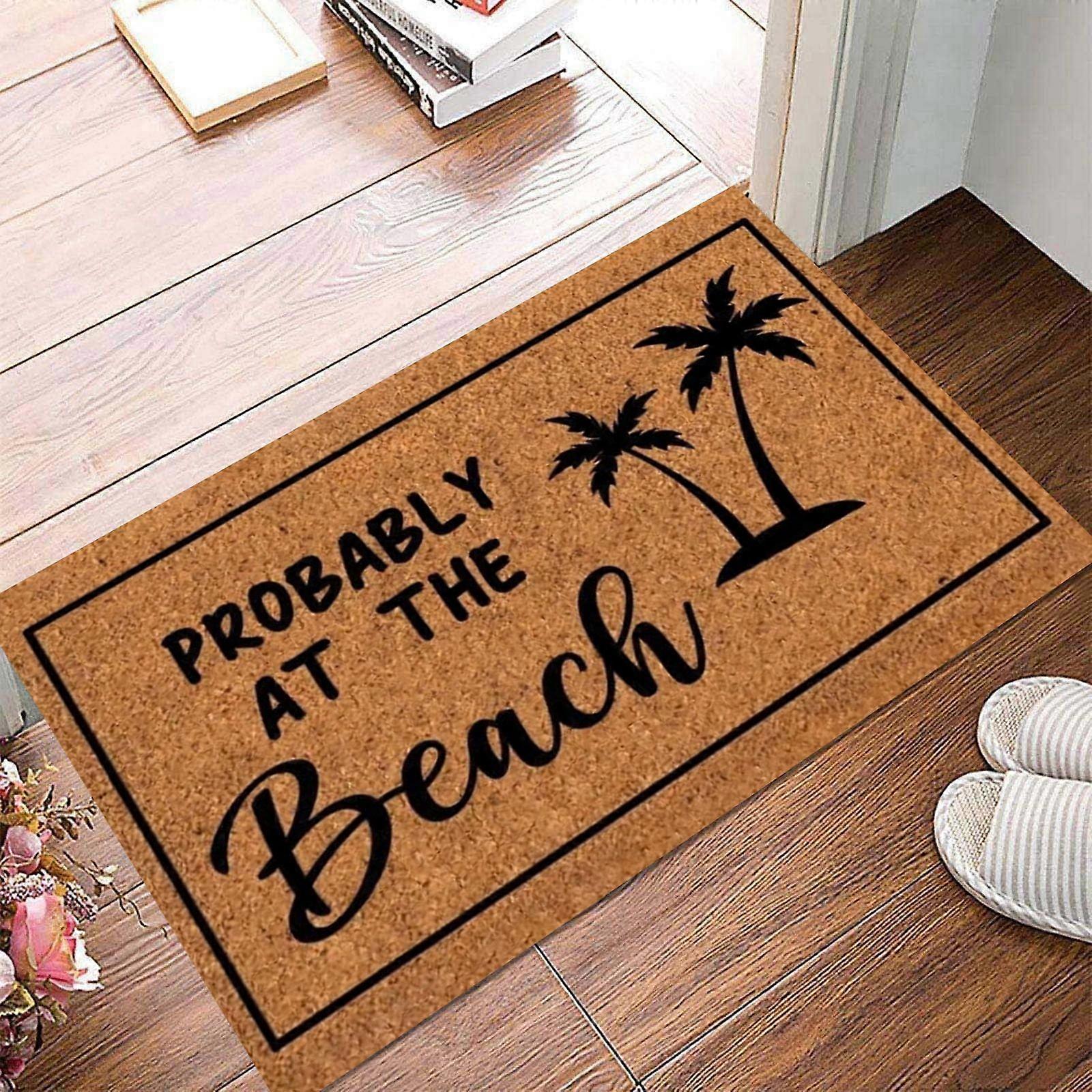 wileqep Floor Mats Front Door Mat Carpet Probable At The Beach, Fun Carpet Summer Fun Door Beach Carpet