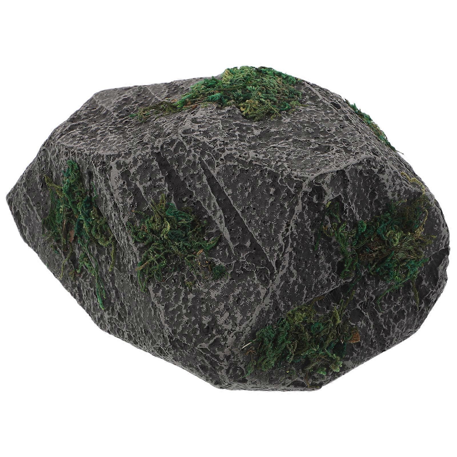 Artificial Rock Irregular Shape Foam Stone for Decoration 2Pcs Grey Lightweight