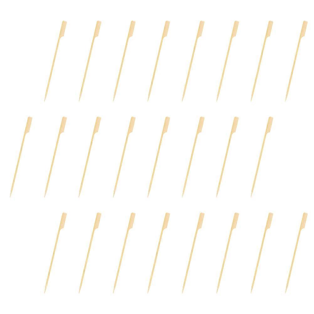 200Pcs Disposable Bamboo Barbecue Skewers for Food Use in Beige