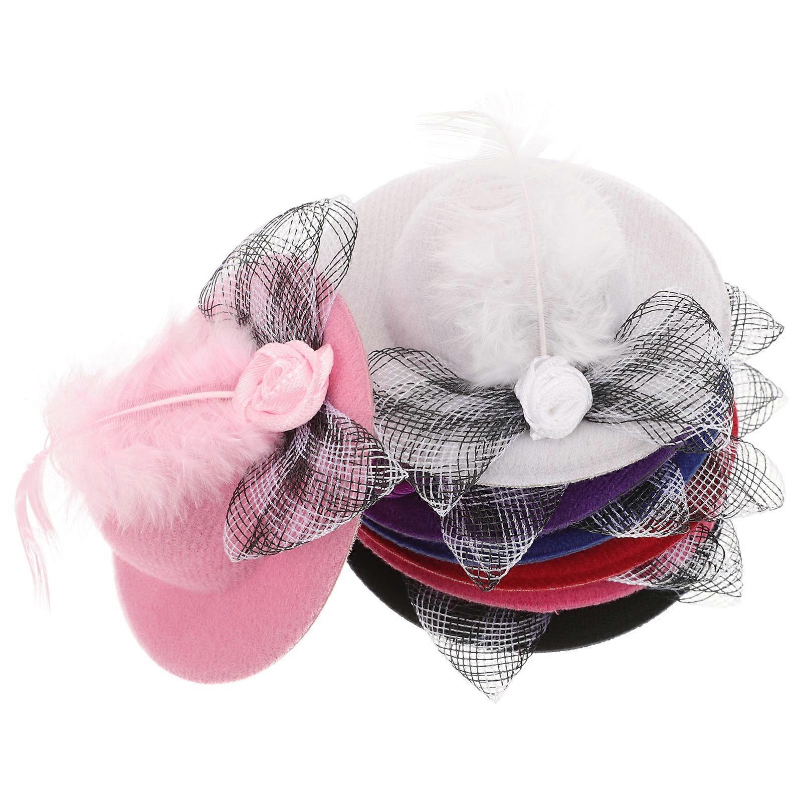 Miniature Hats for Doll Crafts DIY Use Decorative 6Pcs