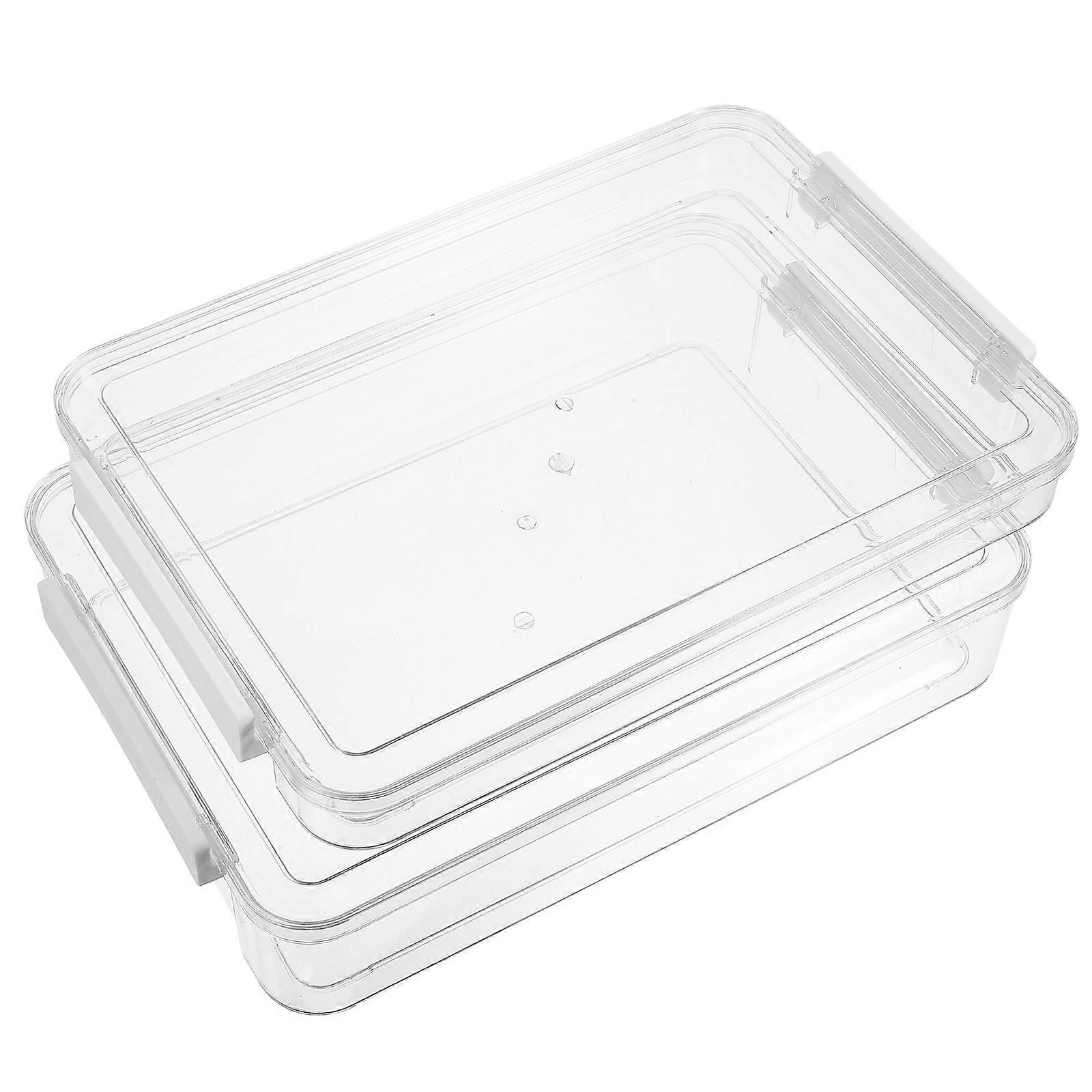 Plastic File Box Transparent Certificate Holder for Storage Use 4Pcs