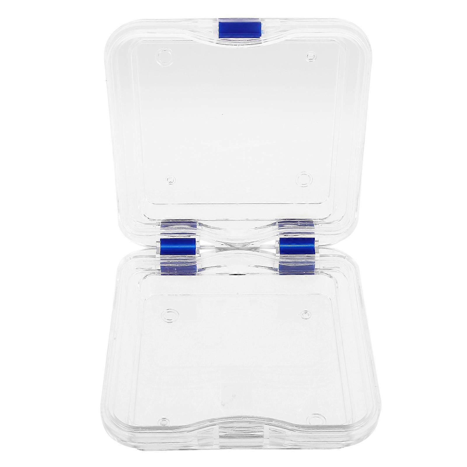 Transparent Denture Box for Soak 4Pcs Dental Appliance Storage Container