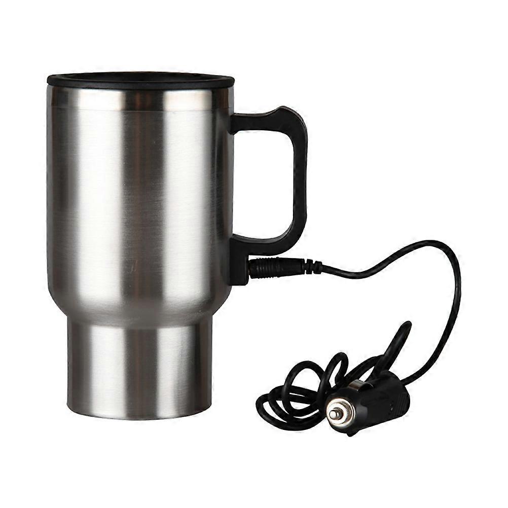 Electric Car Heating Cup Silver Vehicle Heating Cup 450ml