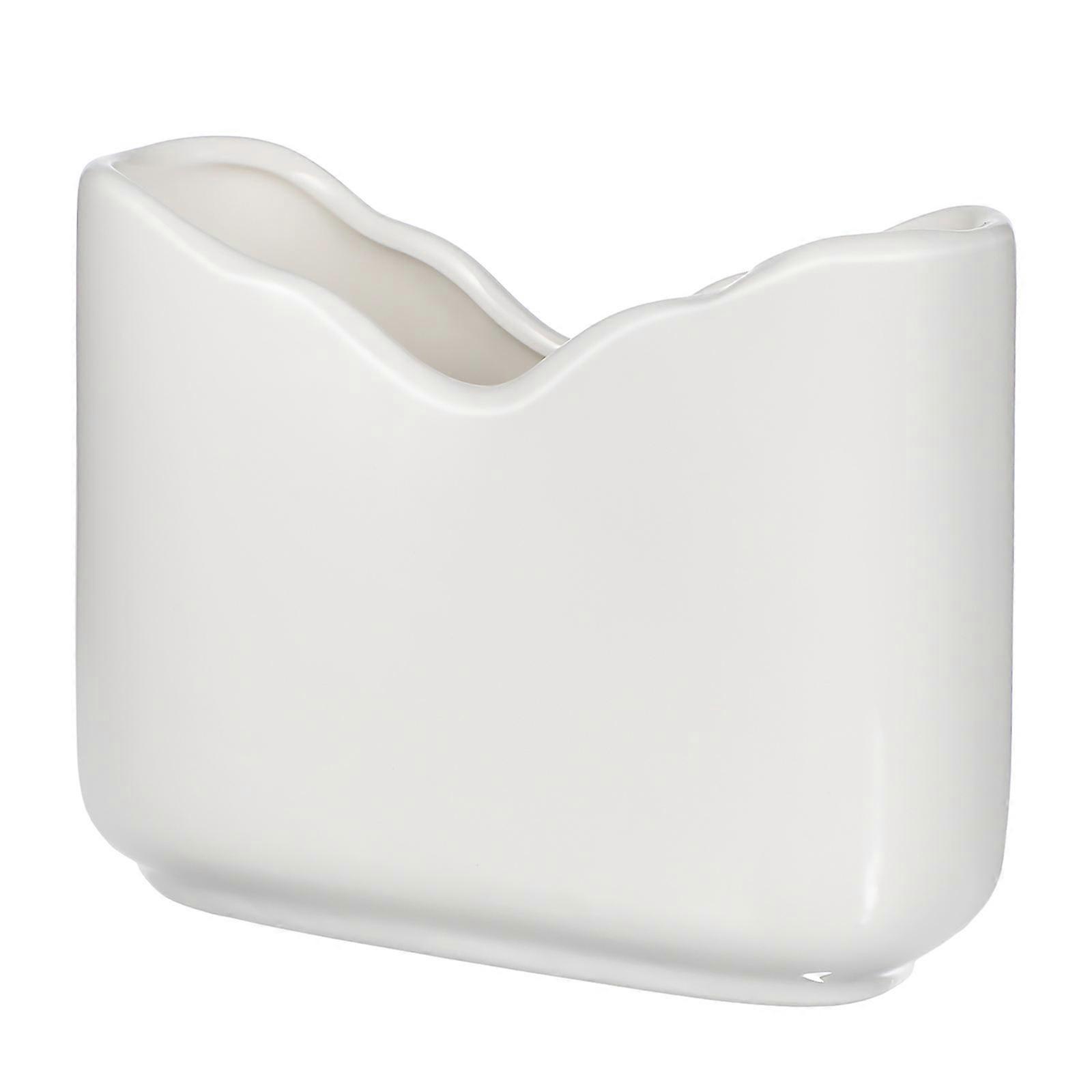 Paper Tissue Holder Ceramic Napkin Holder for Storage Use 5Pcs White