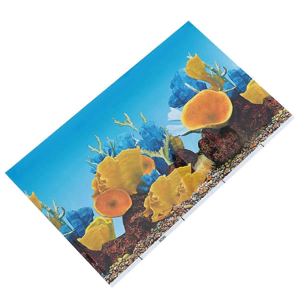 Decorative Wallpaper 2Pcs Adhesive Sticker Multi Aquarium Background For Fish Tank Indoor Decoration Creating Lifelike Effect