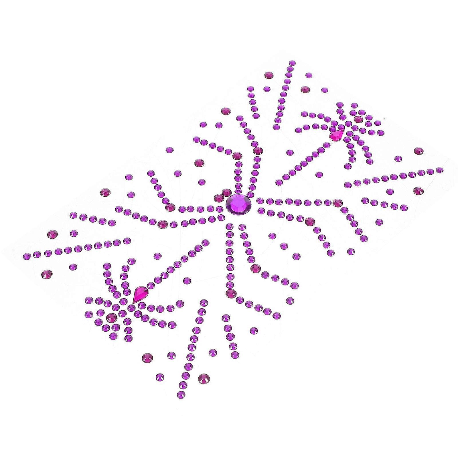 Retro Purple Face Gems Stick On Eye Stickers 4Set Adhesion For Halloween Party And Festive Occasion