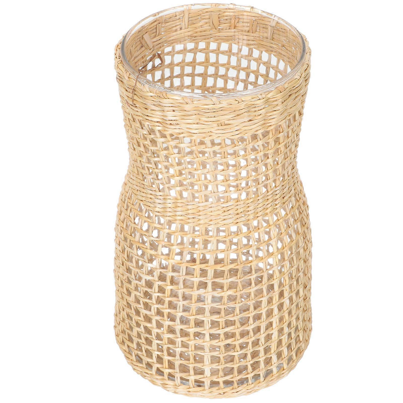 Cylindrical Decorative Glass Vase 2Pcs For Indoor Decoration Hydroponic Planter 6.68X3.54In Simple Design For Homeowners