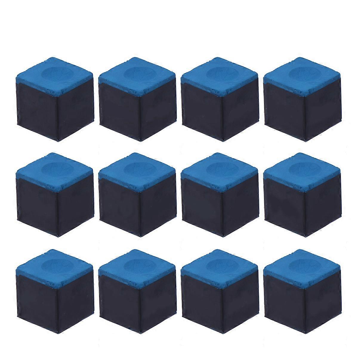Billiard Cue Chalk Box Portable Billiard Accessories Sky-Blue 12Pcs Protect from Dust