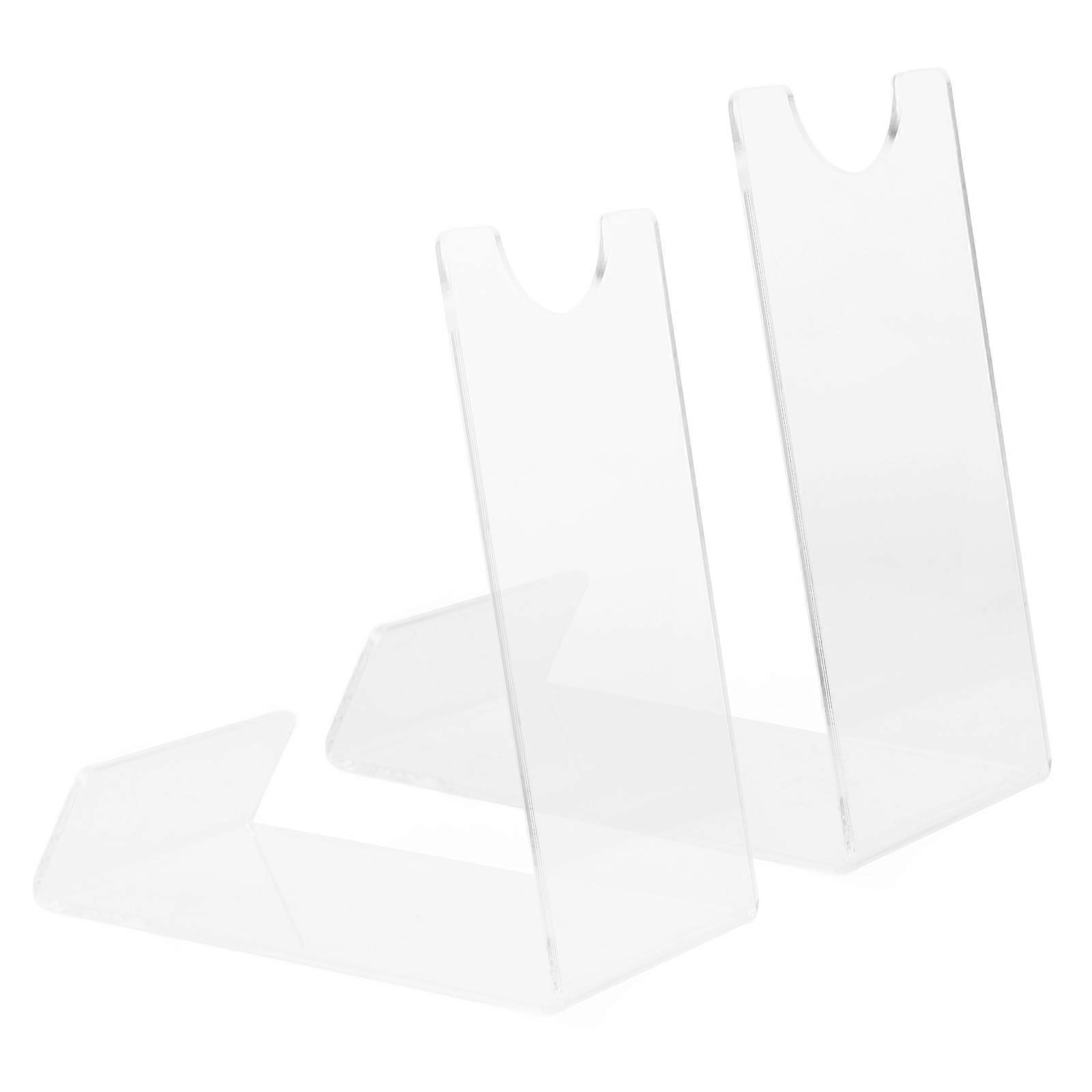 Acrylic Sword Holder Transparent Desktop Sword Stand for Storage 2Pcs
