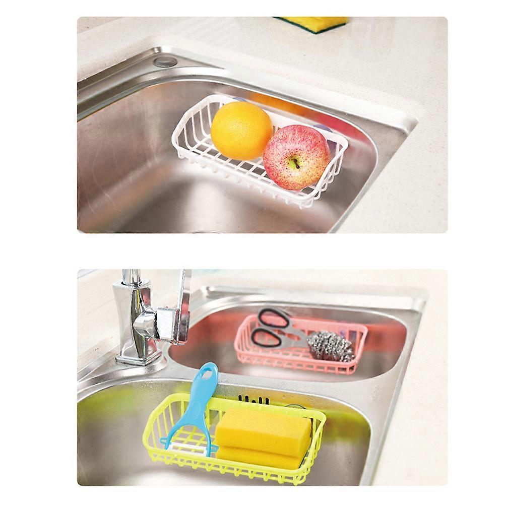 Plastic Rack Storage Rack for Kitchen Use 3Pcs Double Sucker Wall Hanging Draining