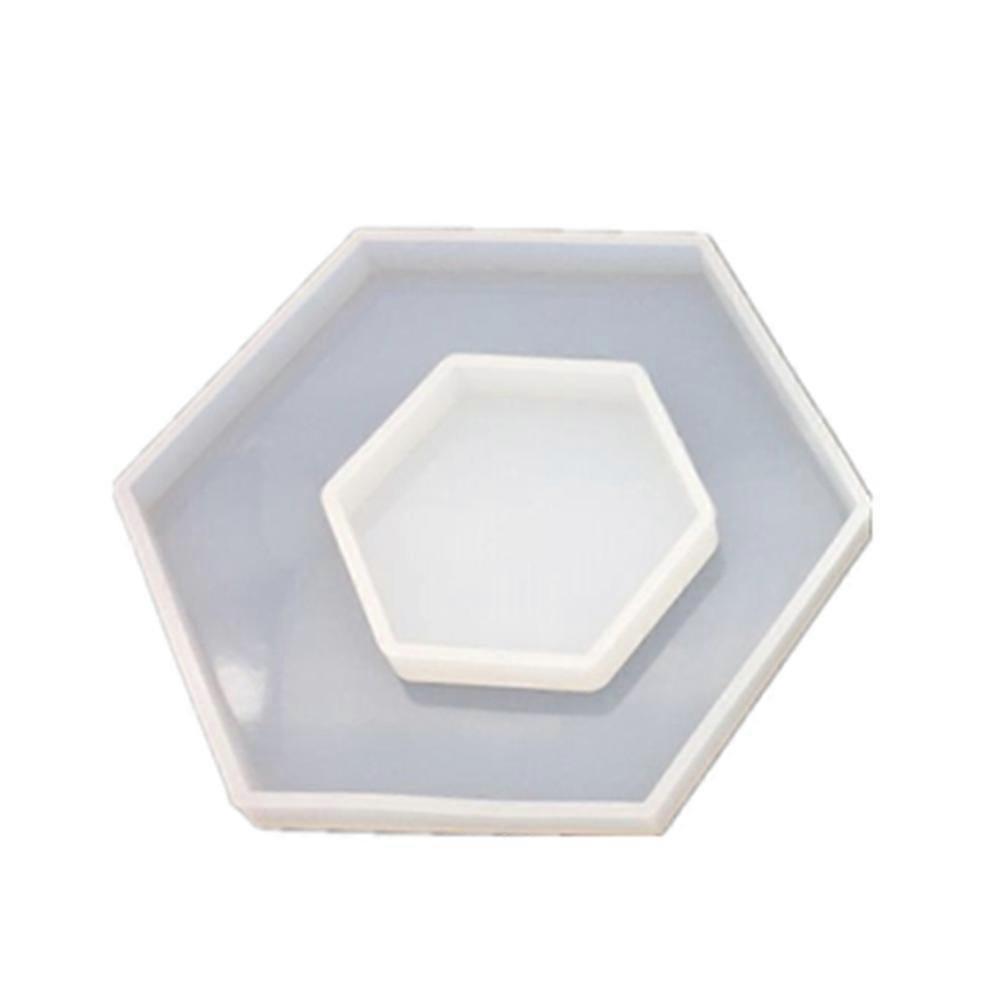 Silicone Hexagon Mold For Casting Resin Jewelry Making Suitable For Craft Enthusiasts With High Mirror Effect 6Pcs