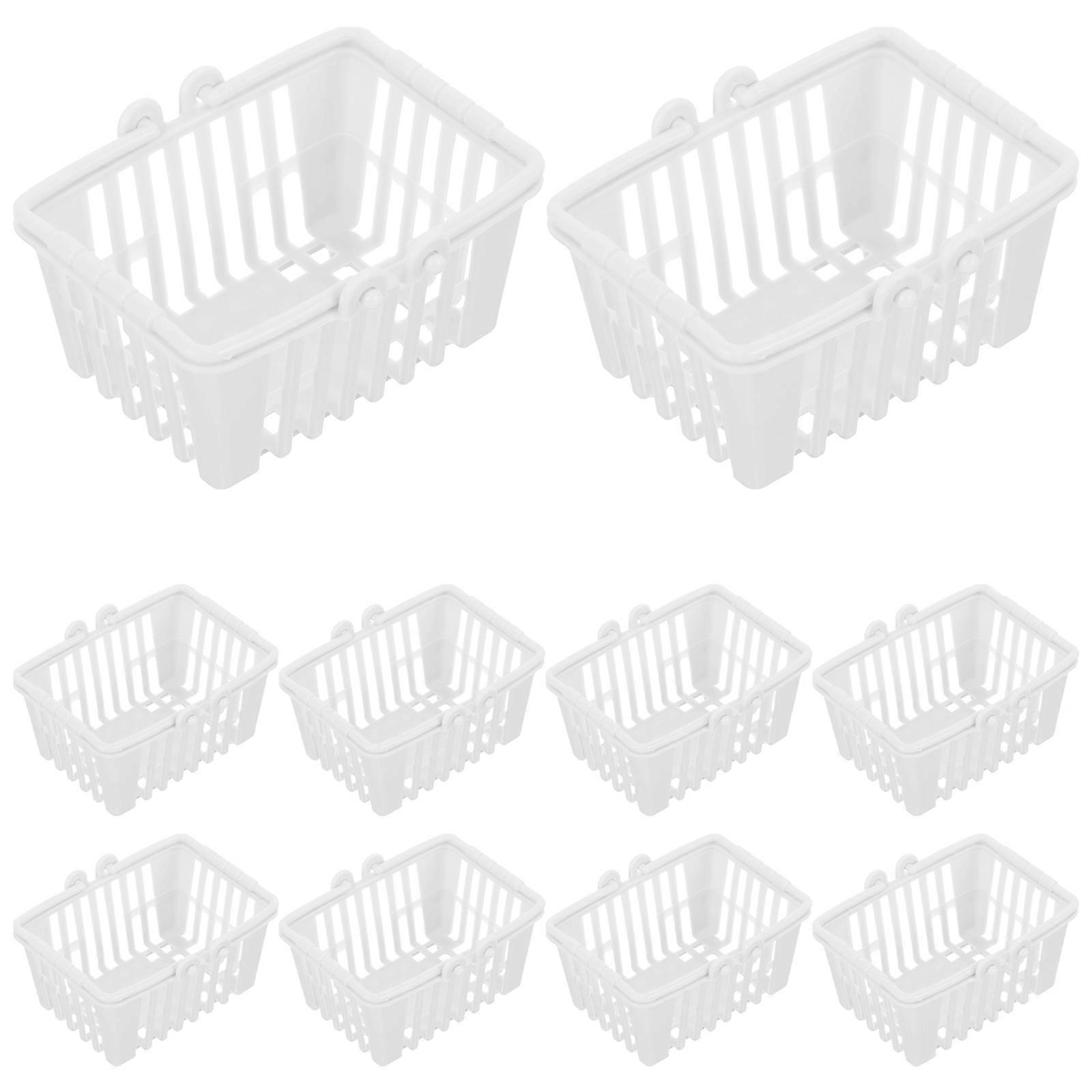 Mini Shopping Basket 40Pcs Rectangular Shape Suitable For DIY Enthusiasts Gift Giving Durable Plastic