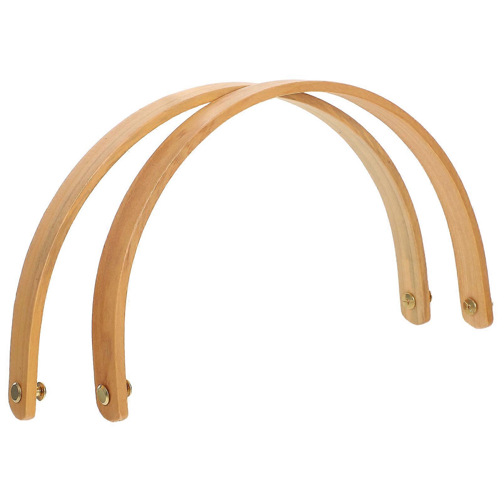 Sushi Platter Handle Solid Wood U-Shaped Fruit Platters Chocolate Material Carrying 2Pcs